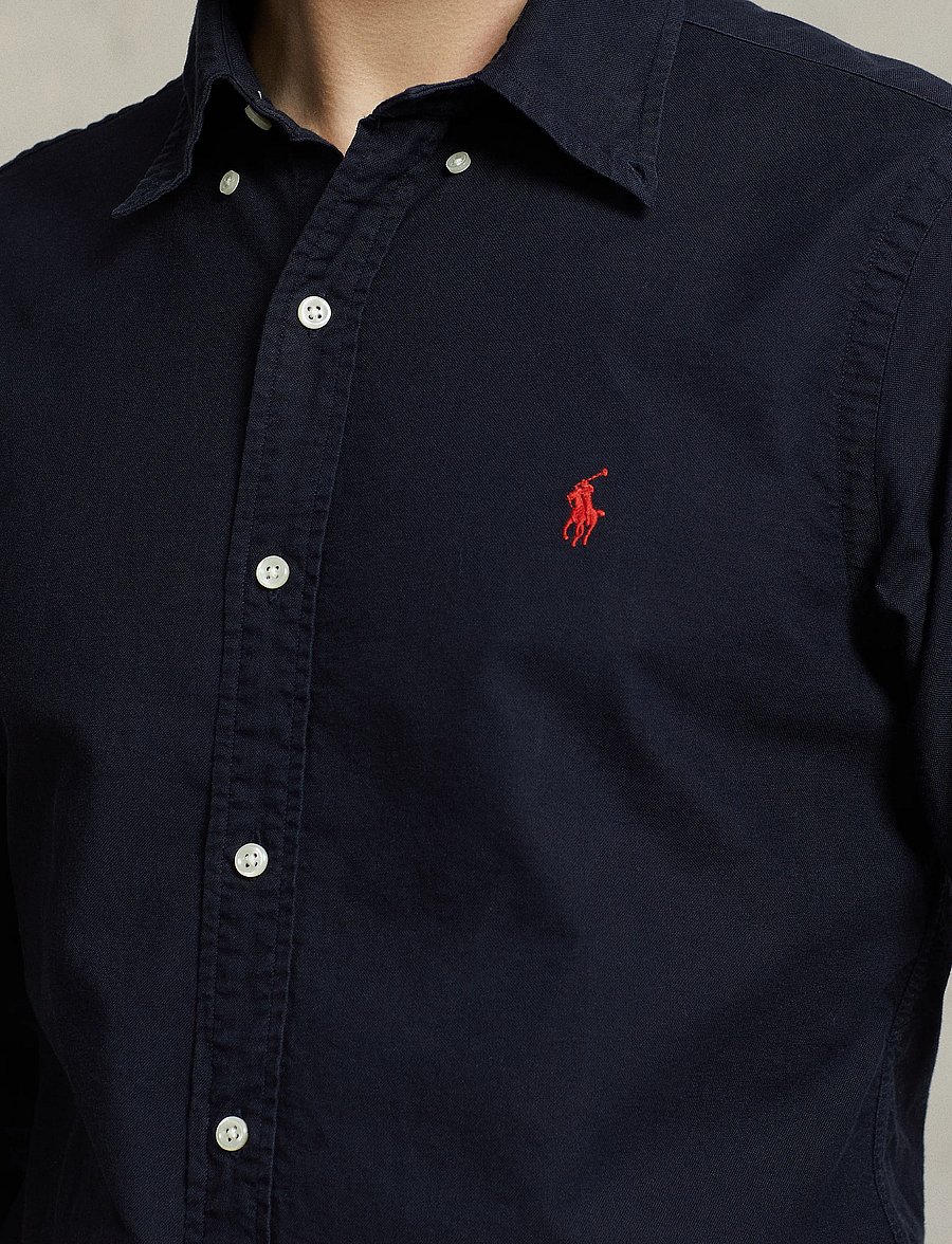 Polo Ralph Lauren - Custom Fit Garment-Dyed Oxford Shirt - oxford-skjortor - rl navy - 5