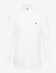 Custom Fit Garment-Dyed Oxford Shirt - WHITE