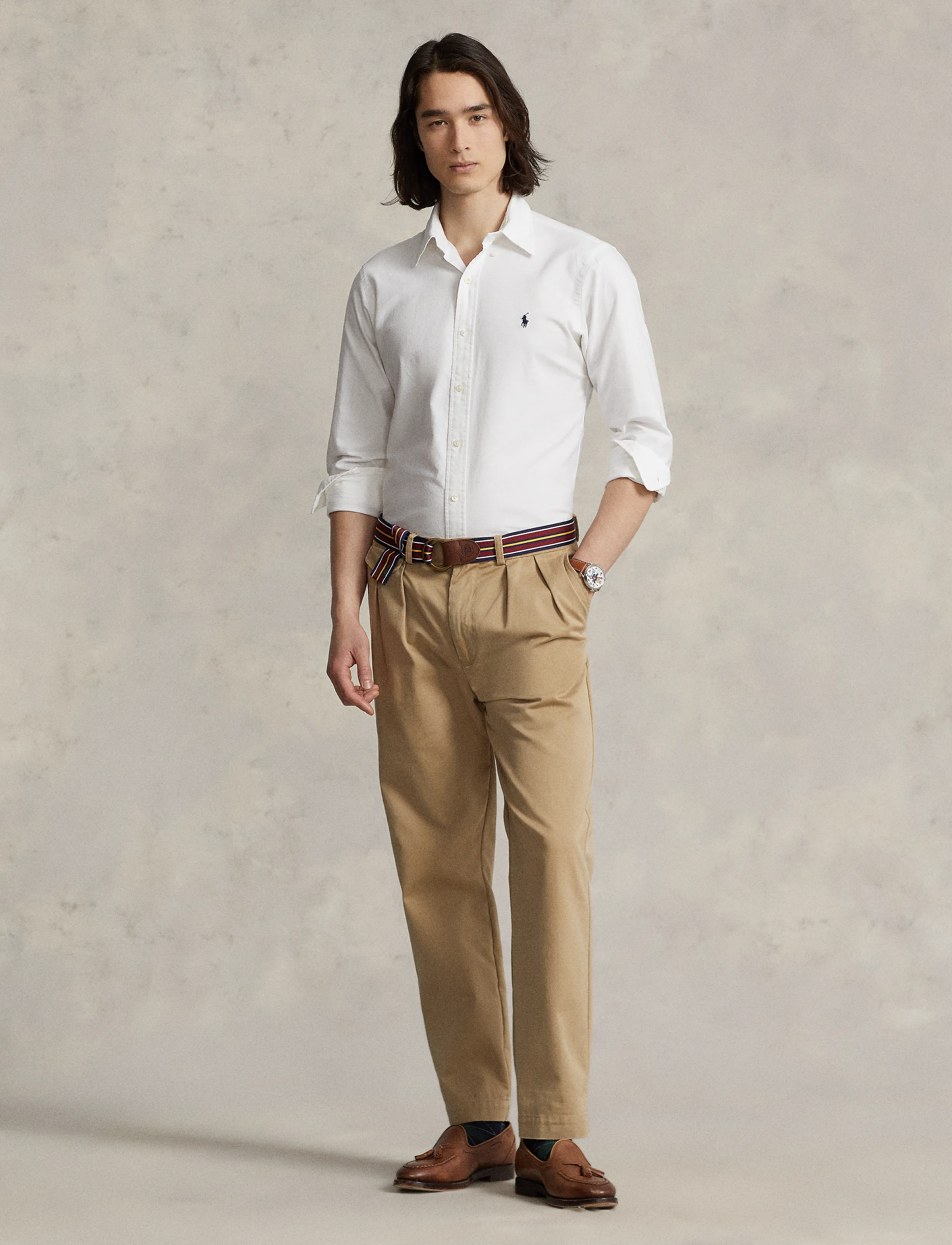 Polo Ralph Lauren - Custom Fit Garment-Dyed Oxford Shirt - oxford-kauluspaidat - white - 3