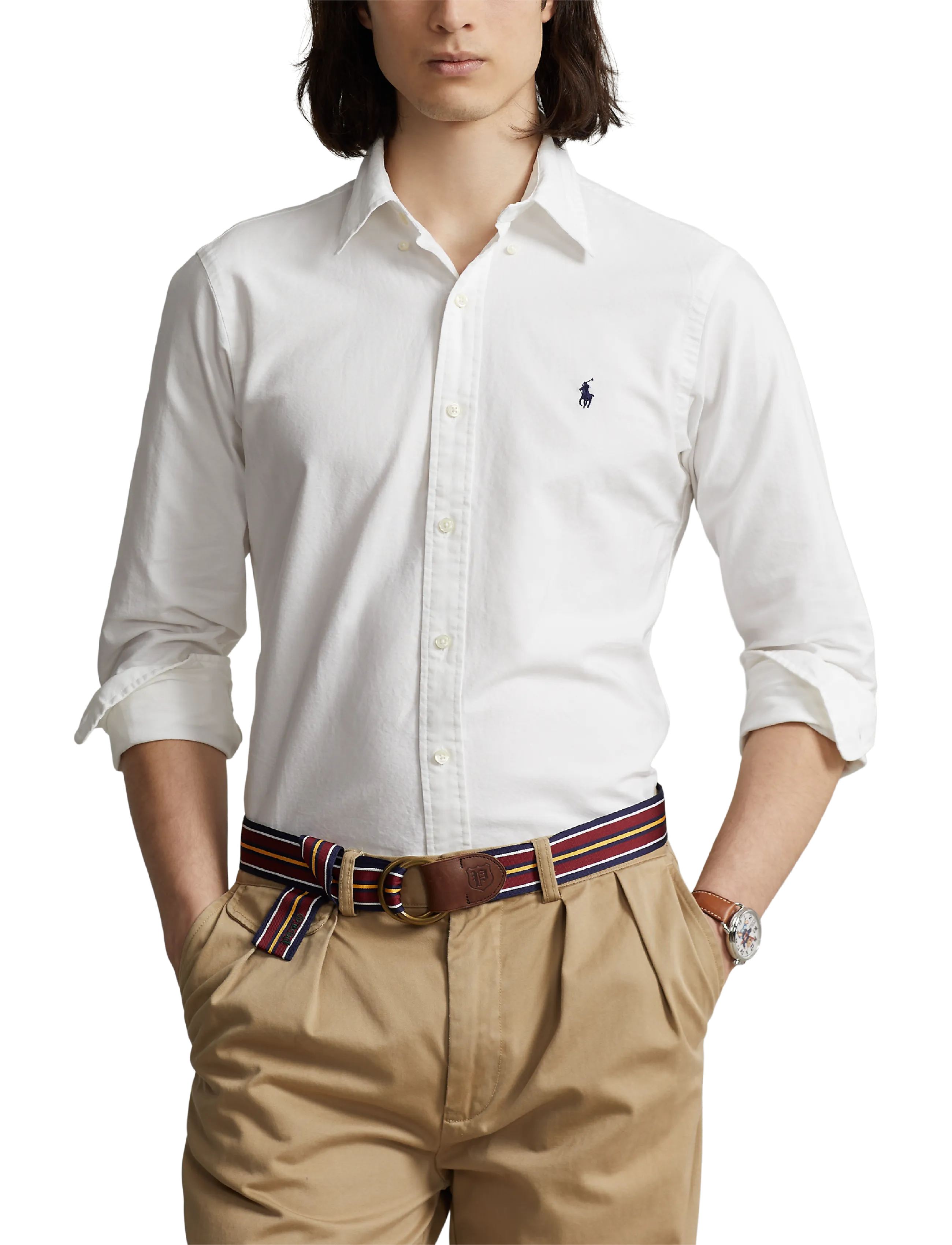 Polo Ralph Lauren - Custom Fit Garment-Dyed Oxford Shirt - oxford shirts - white - 3