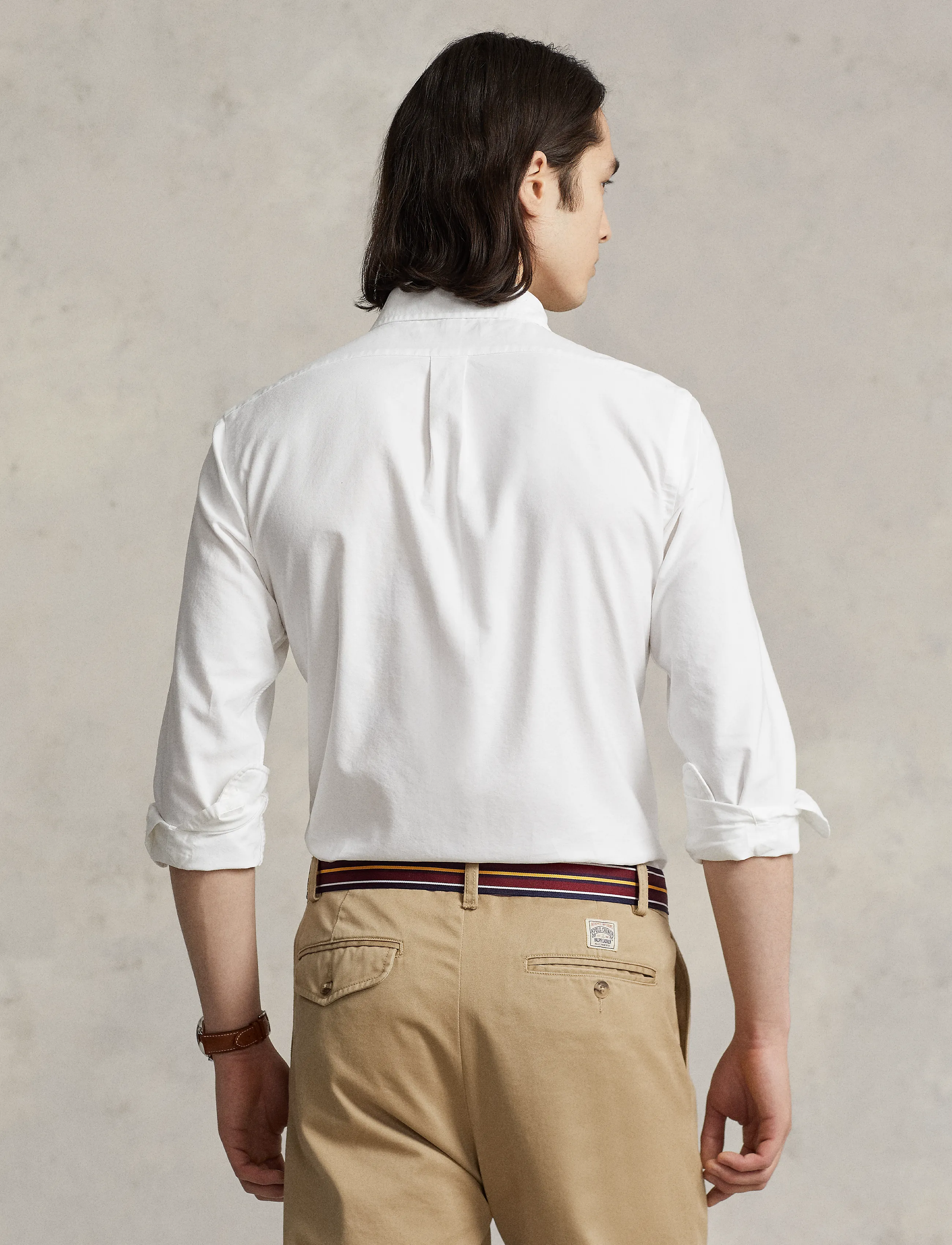 Polo Ralph Lauren - Custom Fit Garment-Dyed Oxford Shirt - oxford-kauluspaidat - white - 4