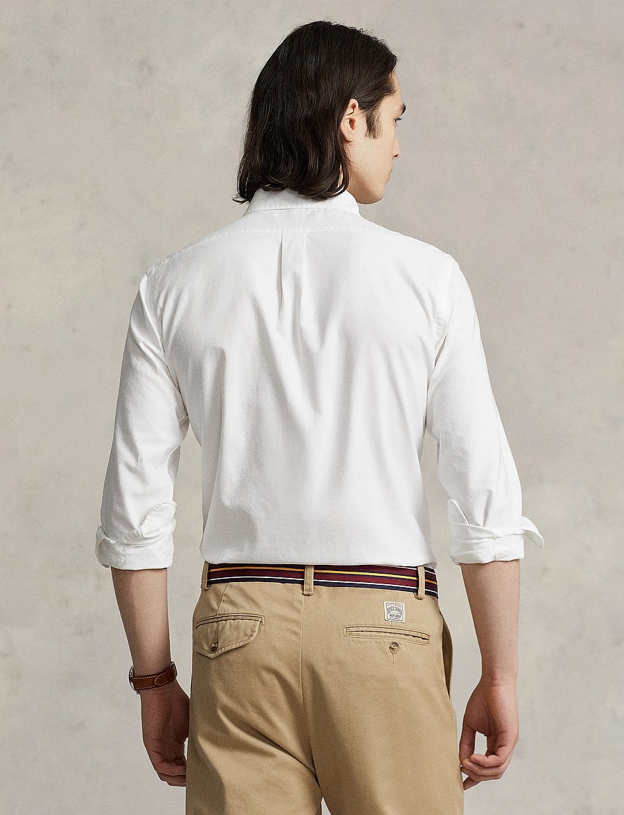 Polo Ralph Lauren - Custom Fit Garment-Dyed Oxford Shirt - oxfordi särgid - white - 4