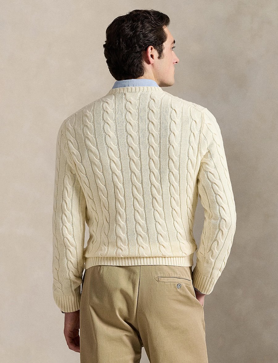 Polo Ralph Lauren - 5/1 ROVING COTTON-LSL-PLO - knitted round necks - andover cream - 3