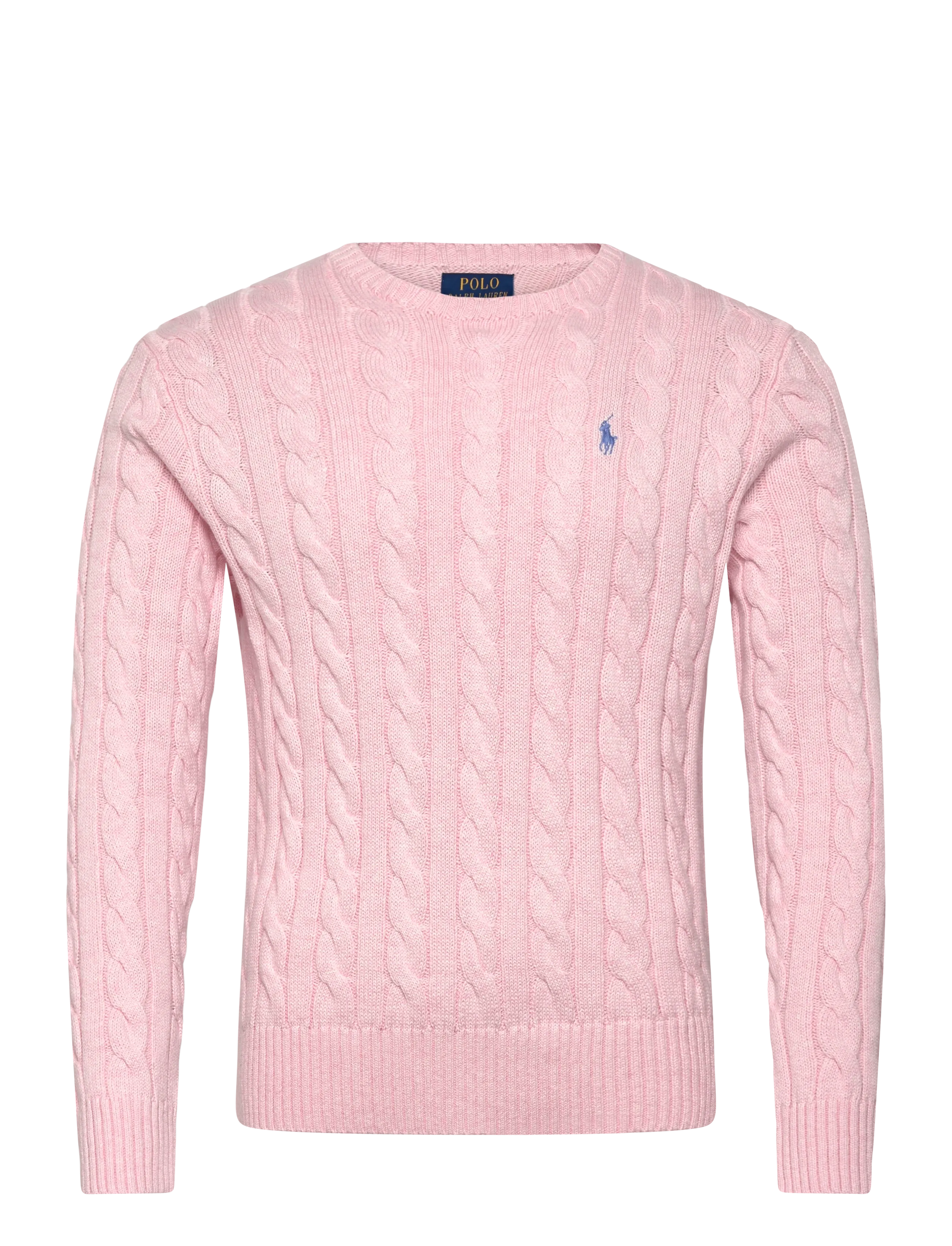 Polo Ralph Lauren 5/1 ROVING COTTON-LSL-PLO - Ümmarguse kaelusega kudumid - BALLET PINK HTHR / pink/rose