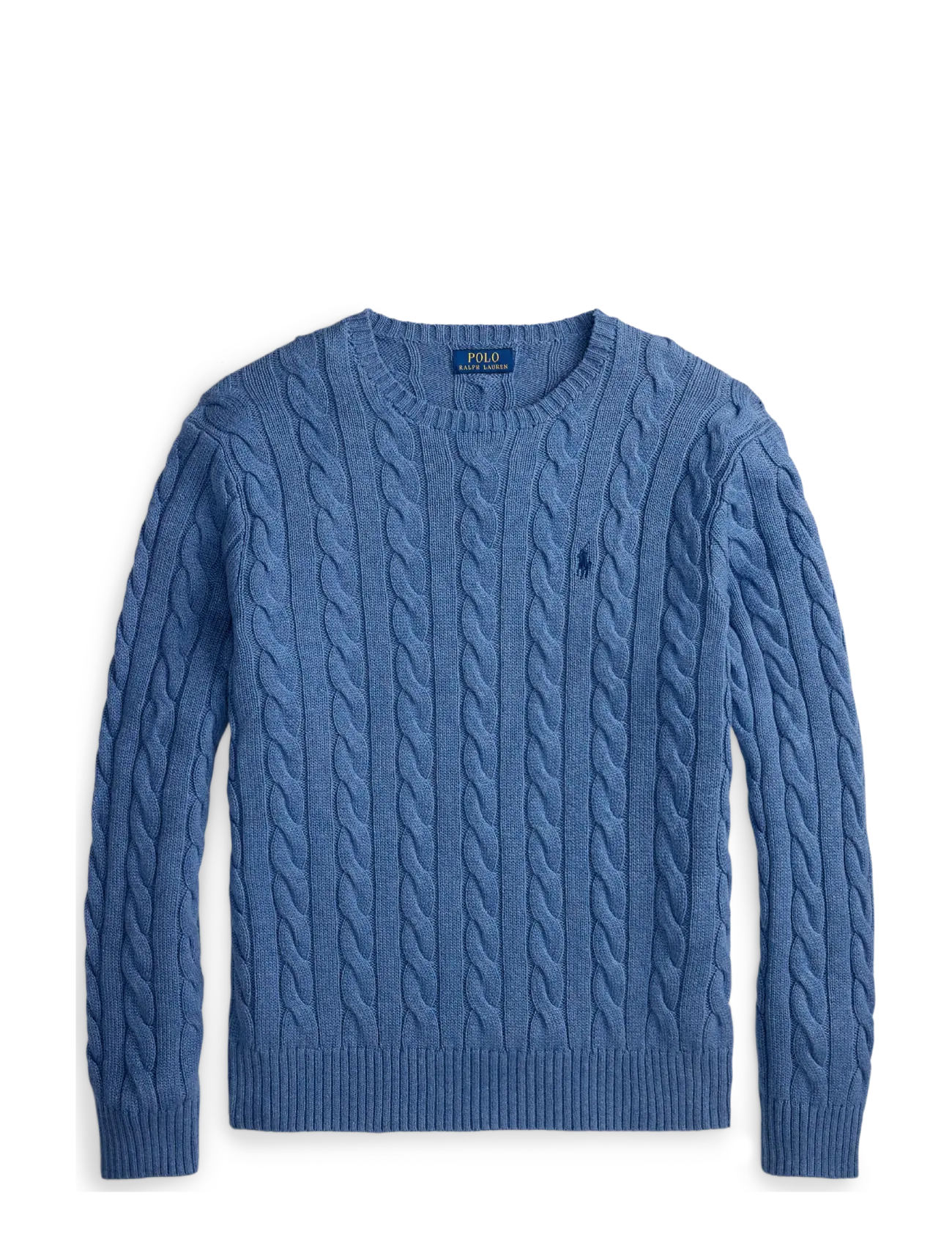 Polo Ralph Lauren - Cable-Knit Cotton Sweater - rundhalsad - blue borage heath - 1