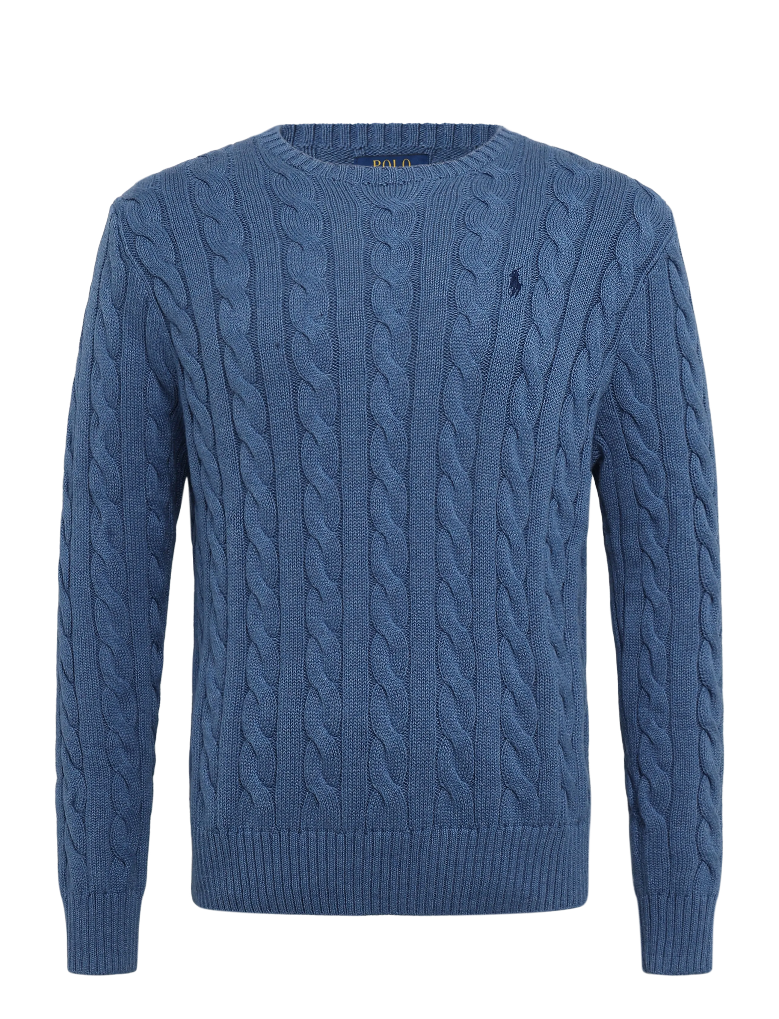Polo Ralph Lauren Cable-Knit Cotton Sweater - Ümara kaelusega - BLUE BORAGE HEATH / blue