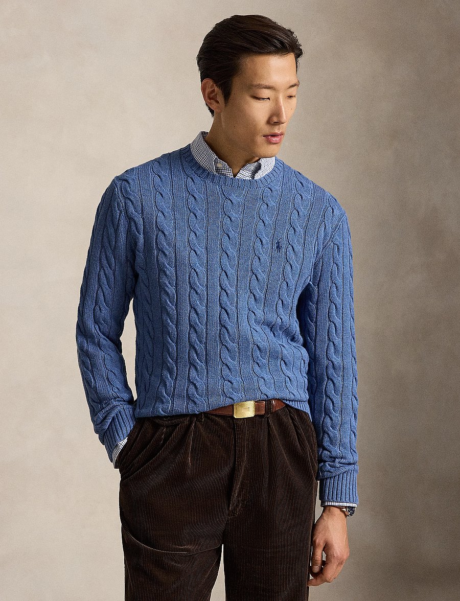 Polo Ralph Lauren - 5/1 ROVING COTTON-LSL-PLO - rundhals - blue borage heath - 0