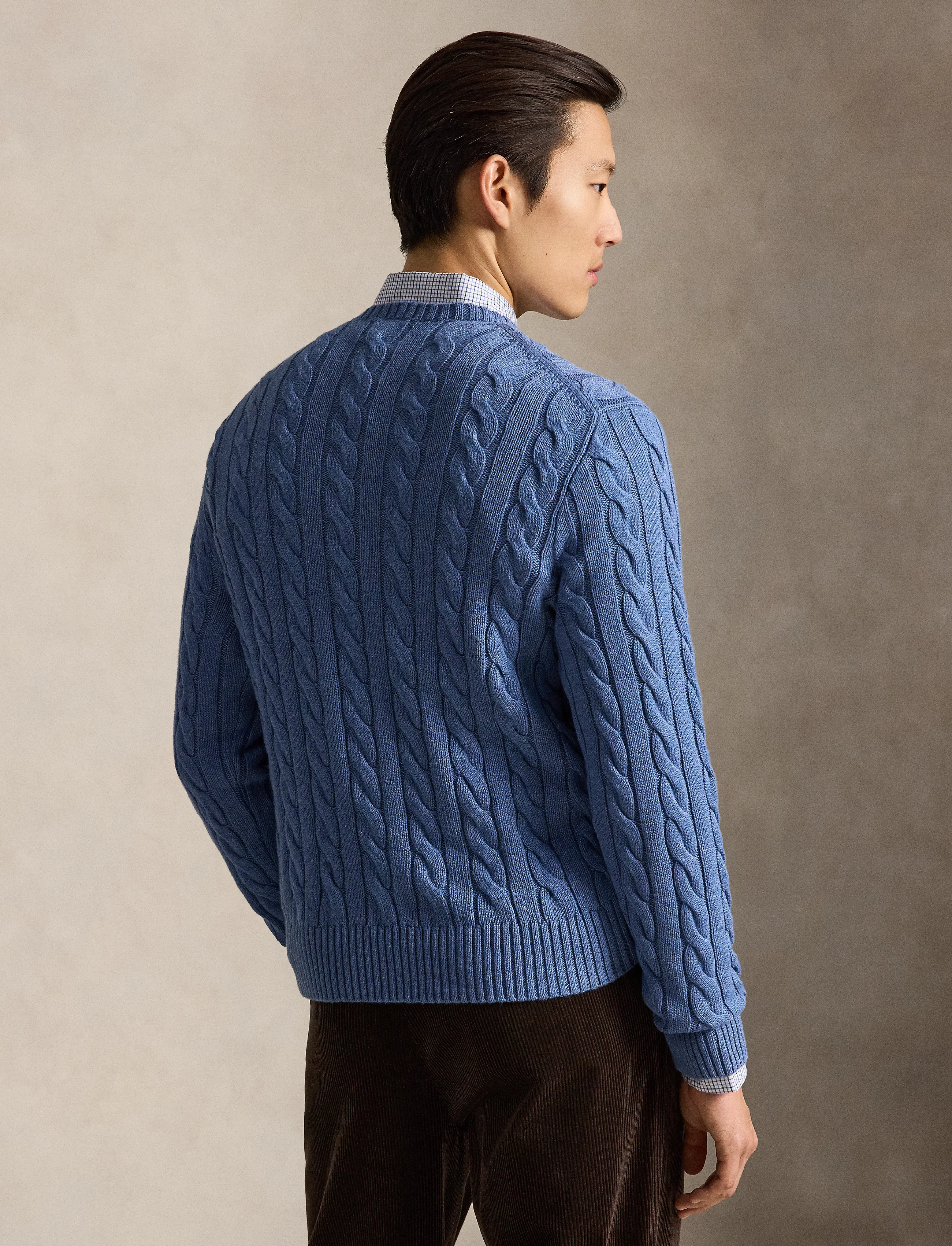 Polo Ralph Lauren - Cable-Knit Cotton Sweater - rundhalsad - blue borage heath - 2