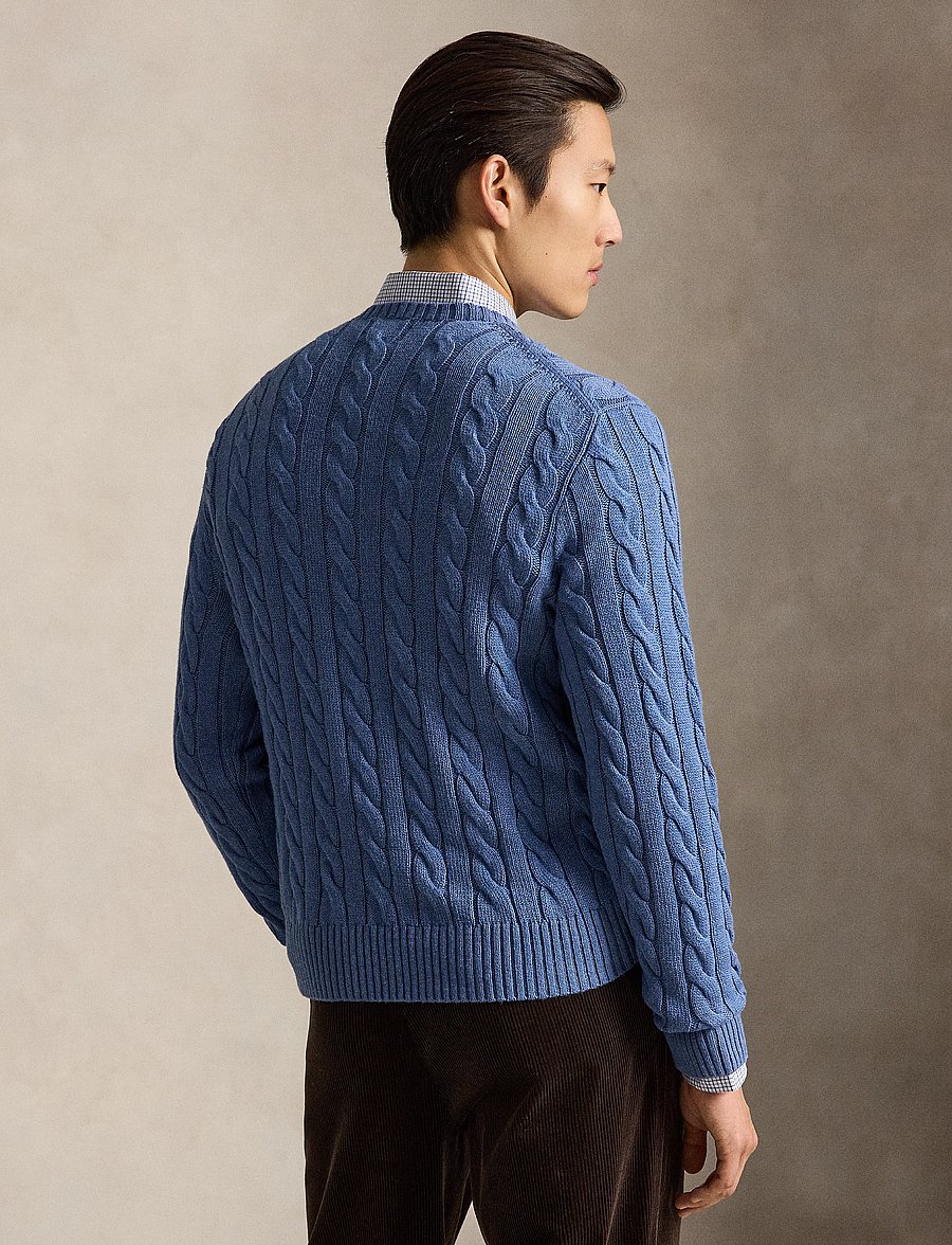 Polo Ralph Lauren - 5/1 ROVING COTTON-LSL-PLO - rundhals - blue borage heath - 3