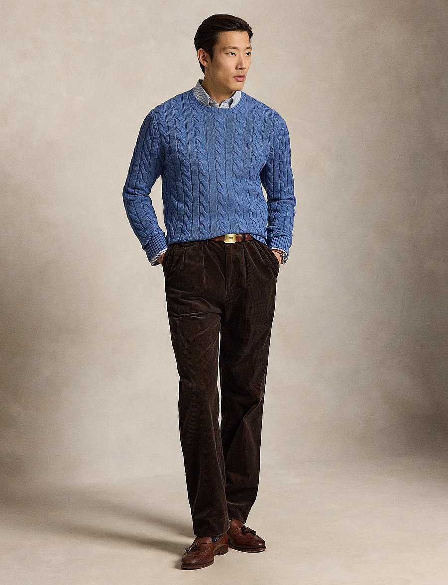 Polo Ralph Lauren - 5/1 ROVING COTTON-LSL-PLO - rundhals - blue borage heath - 4