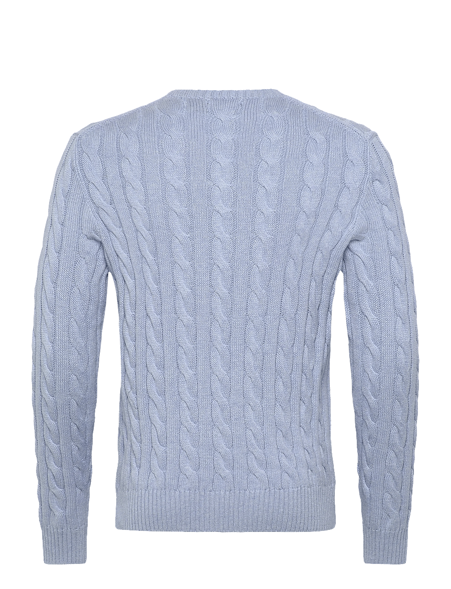 Polo Ralph Lauren - 5/1 ROVING COTTON-LSL-PLO - knitted round necks - blue hyacinth hth - 1
