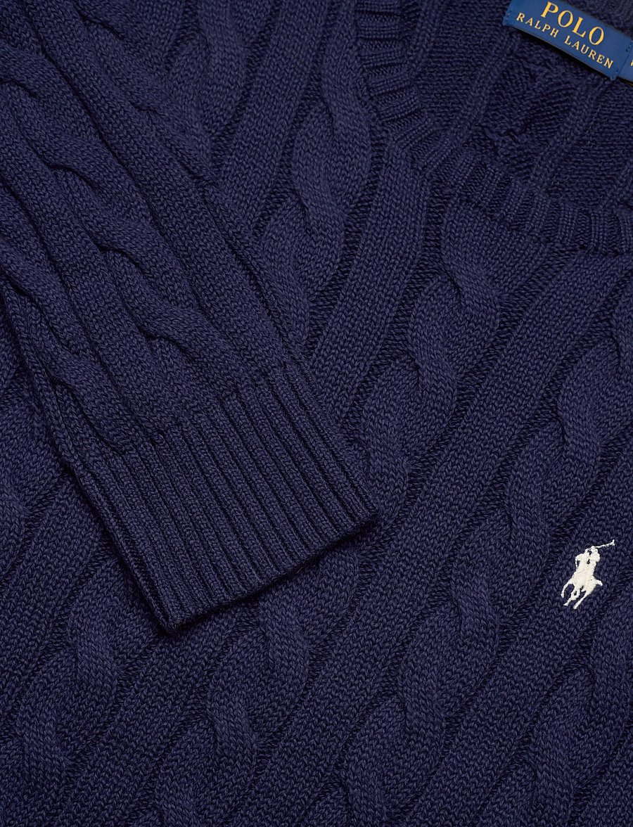 Polo Ralph Lauren - 5/1 ROVING COTTON-LSL-PLO - knitted round necks - bright navy - 2