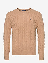 Polo Ralph Lauren - Cable-Knit Cotton Sweater - rundhalsad - camel melange - 1