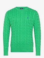 Cable-Knit Cotton Sweater - CLASSIC KELLY