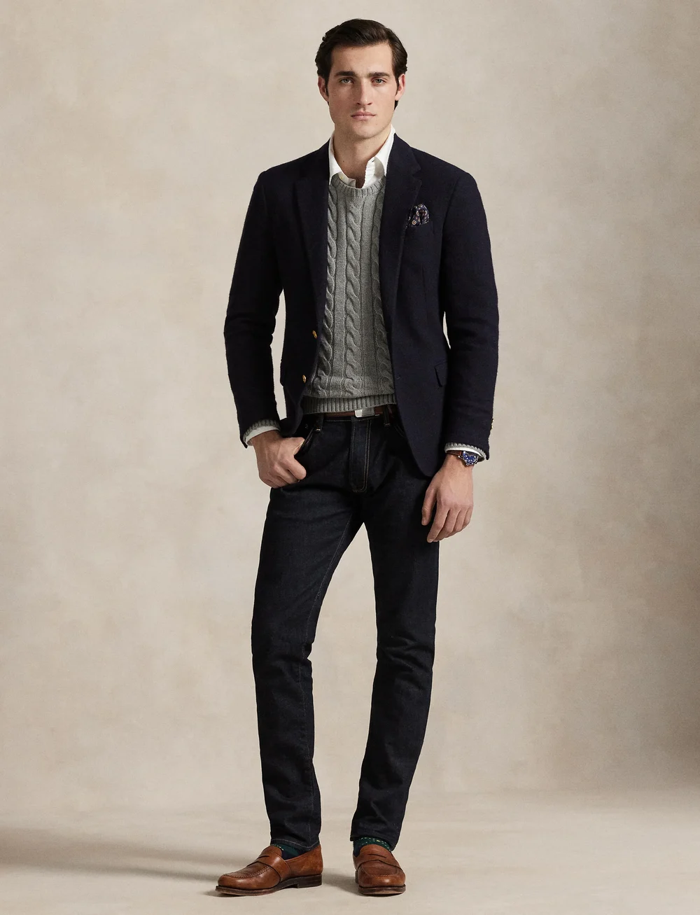 Ralph lauren cotton cable knit sweater online