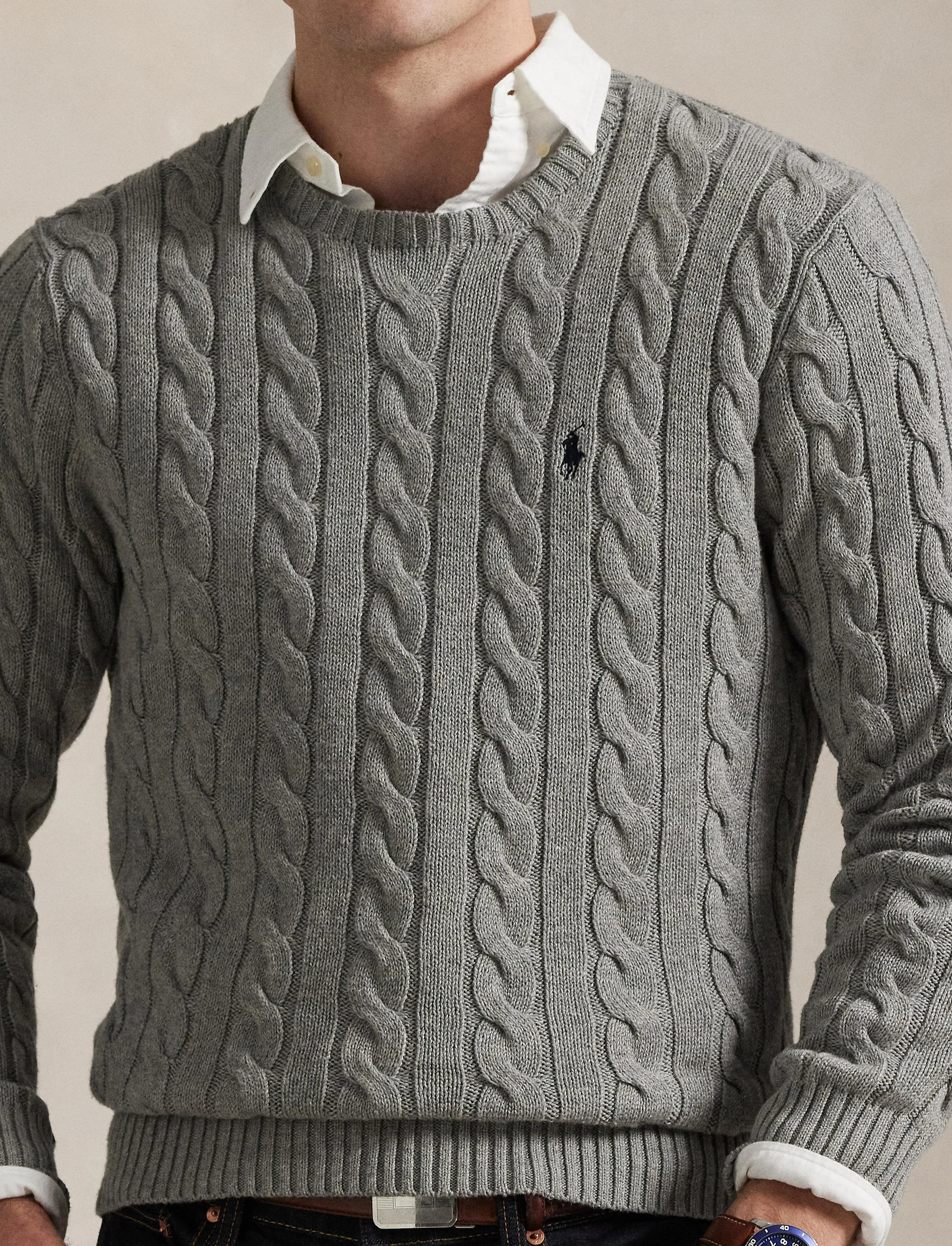 Polo Ralph Lauren Cable-Knit Cotton Sweater stickade tröjor herr – bild 9