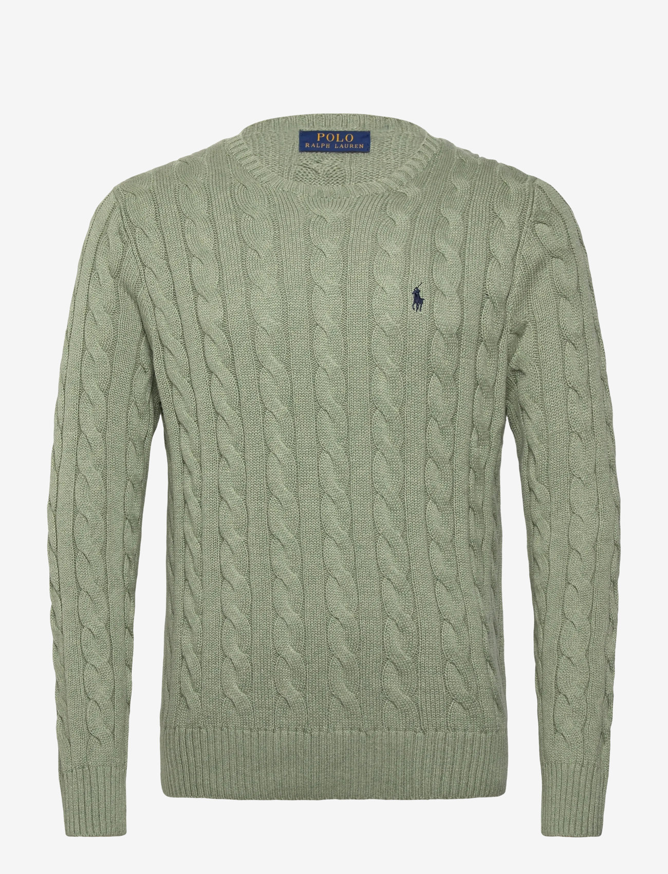 Polo Ralph Lauren - Cable-Knit Cotton Sweater - rund hals - fern green heathe - 0