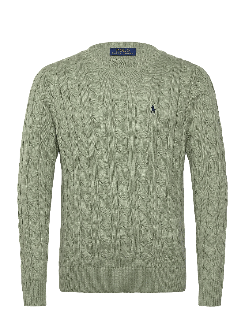 Polo Ralph Lauren - Cable-Knit Cotton Sweater - rund hals - fern green heathe - 0