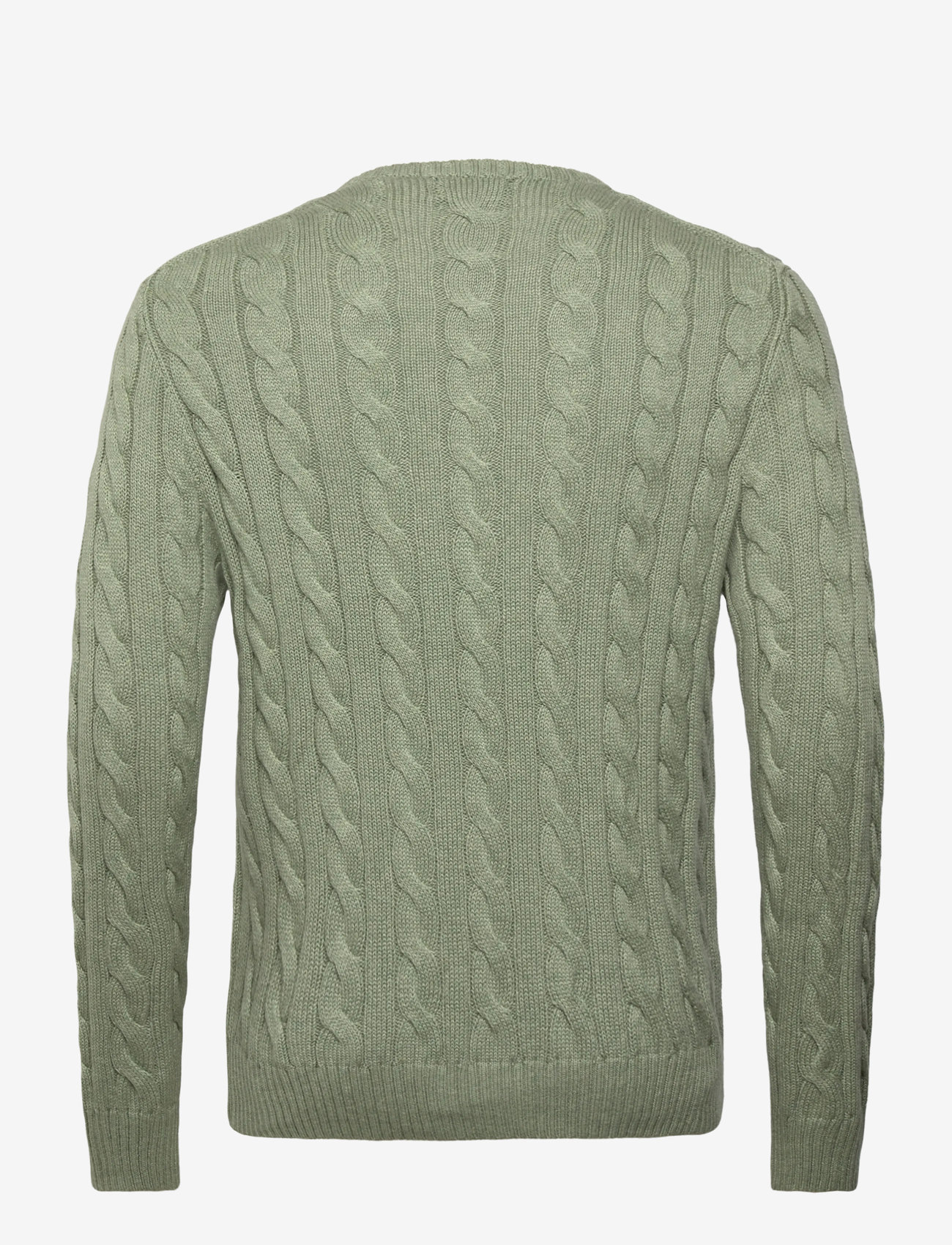 Polo Ralph Lauren - Cable-Knit Cotton Sweater - rund hals - fern green heathe - 1
