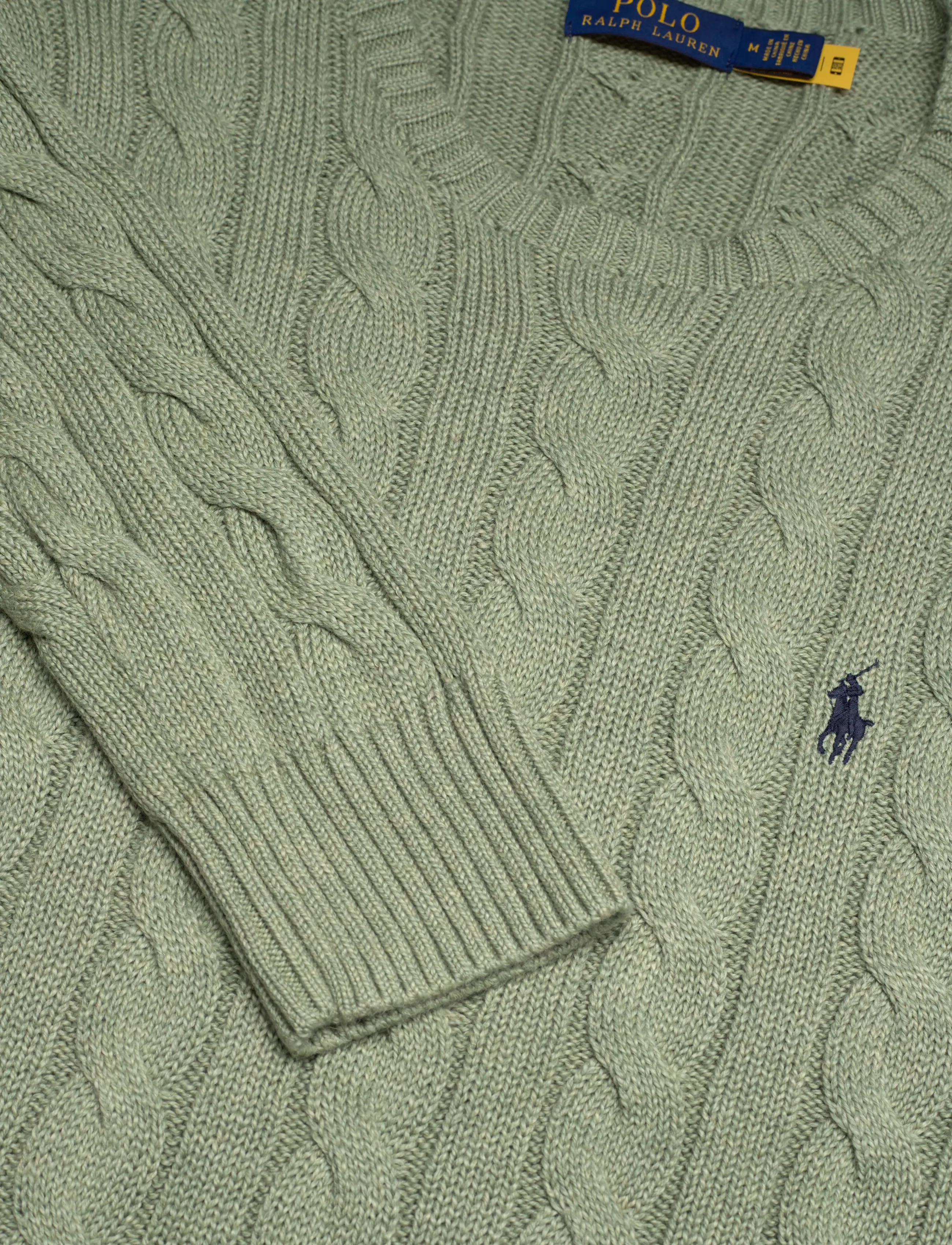 Polo Ralph Lauren - 5/1 ROVING COTTON-LSL-PLO - knitted round necks - fern green heathe - 2