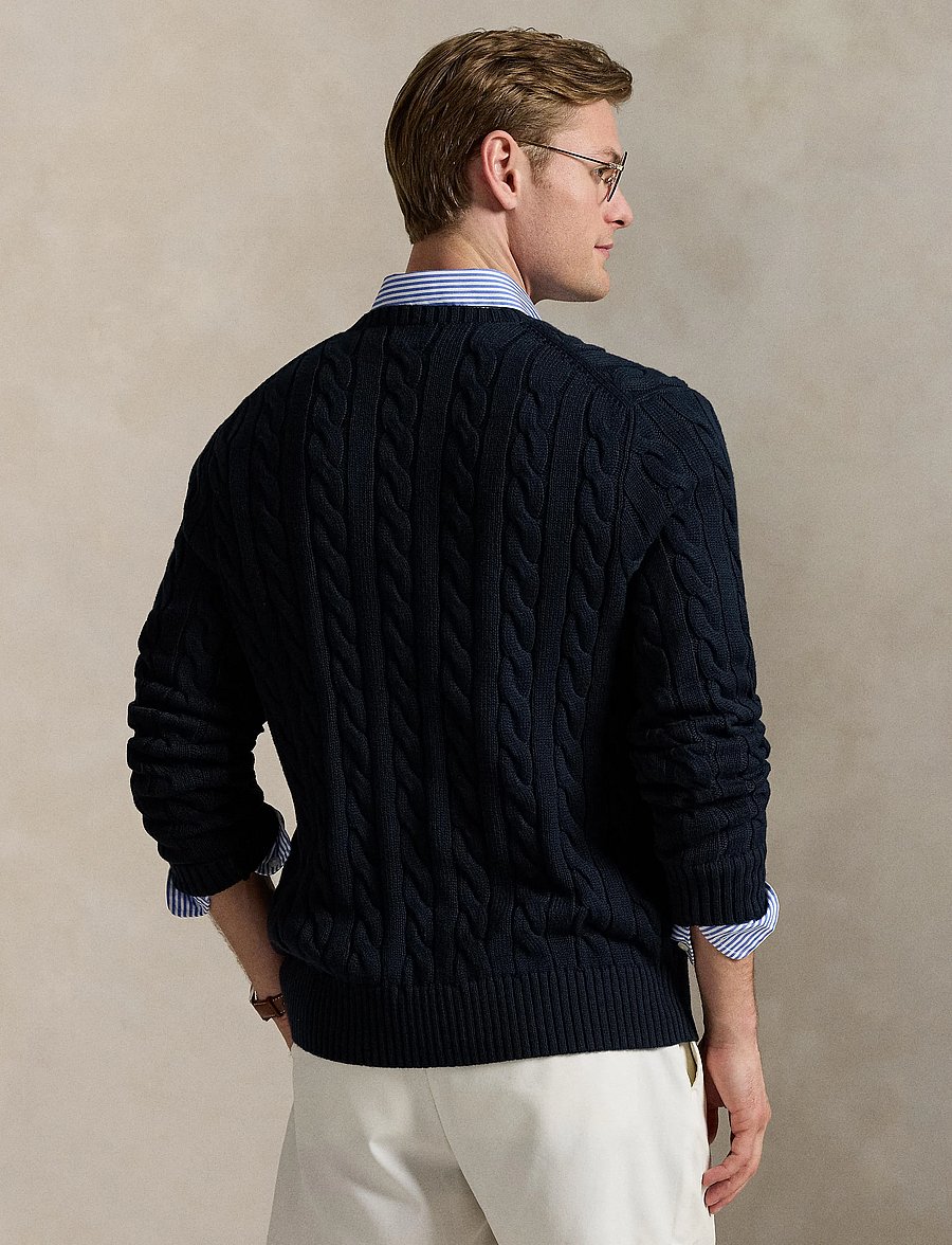Polo Ralph Lauren - Cable-Knit Cotton Sweater - rundhals - hunter navy - 3
