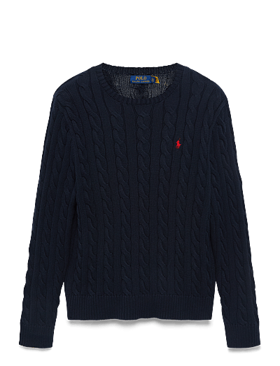 Cable-Knit Cotton Sweater - Rund Hals