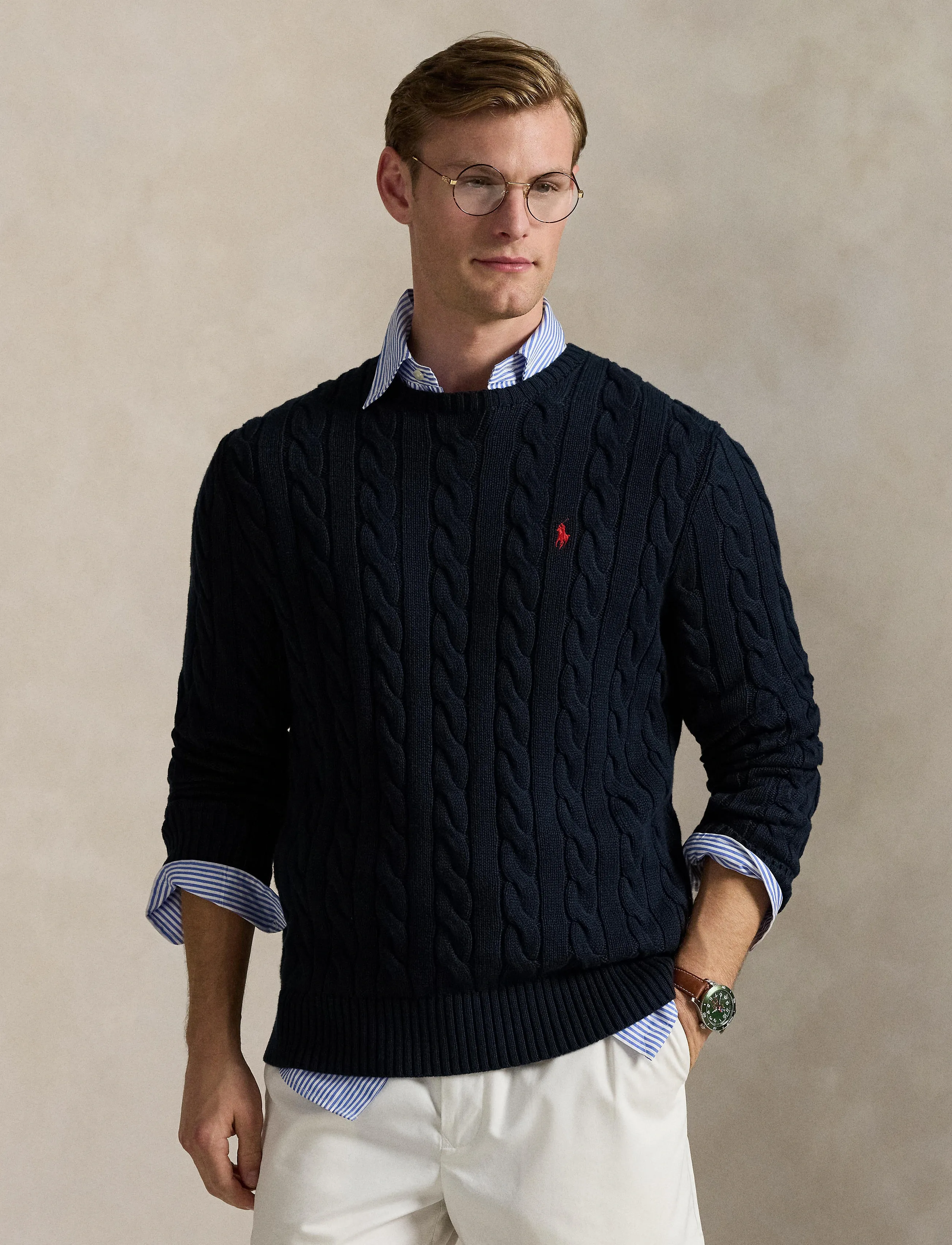 Polo Ralph Lauren - 5/1 ROVING COTTON-LSL-PLO - rund hals - hunter navy - 4