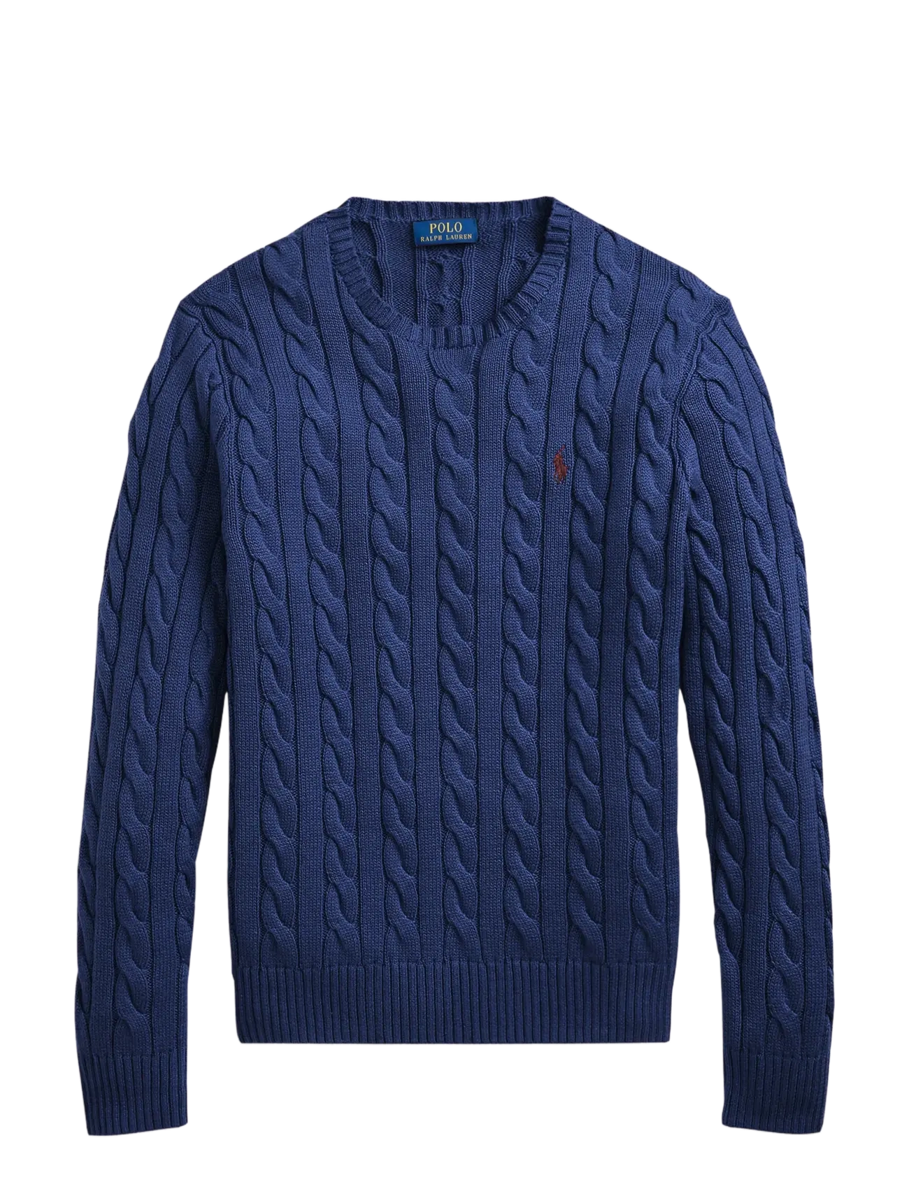 Cable-Knit Cotton Sweater - LIGHT NAVY