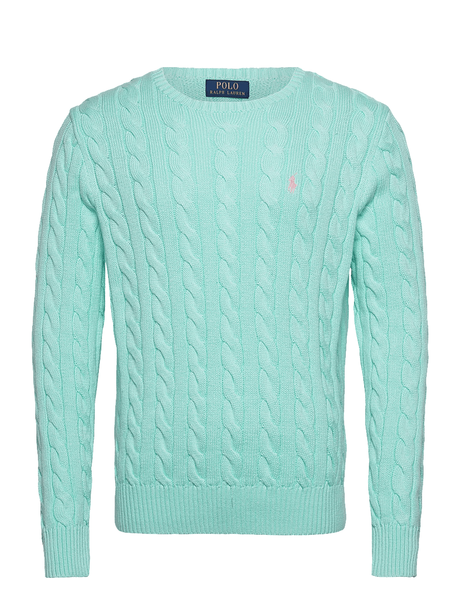 Polo Ralph Lauren - 5/1 ROVING COTTON-LSL-PLO - knitted round necks - new aqua - 0