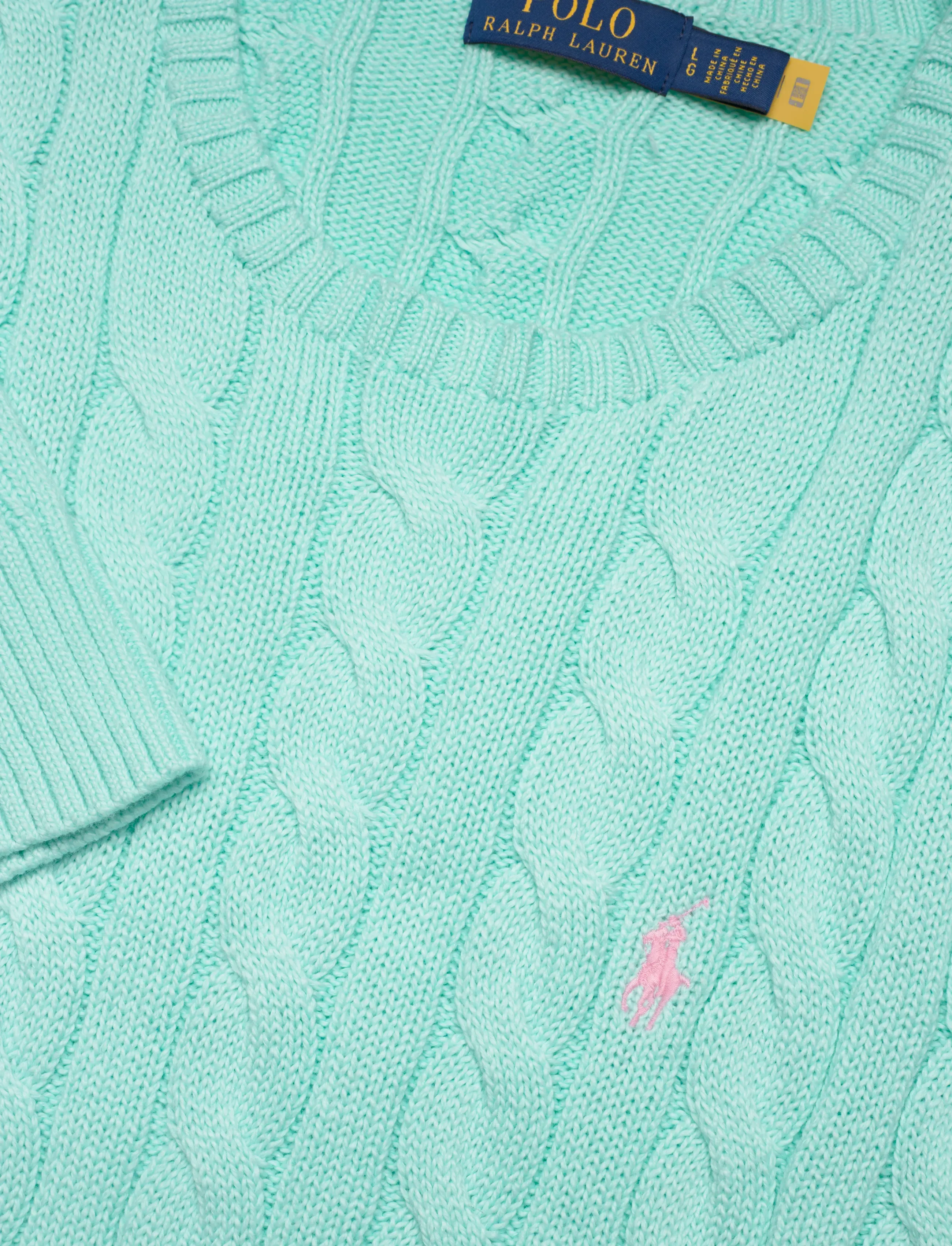 Polo Ralph Lauren - 5/1 ROVING COTTON-LSL-PLO - rund hals - new aqua - 2