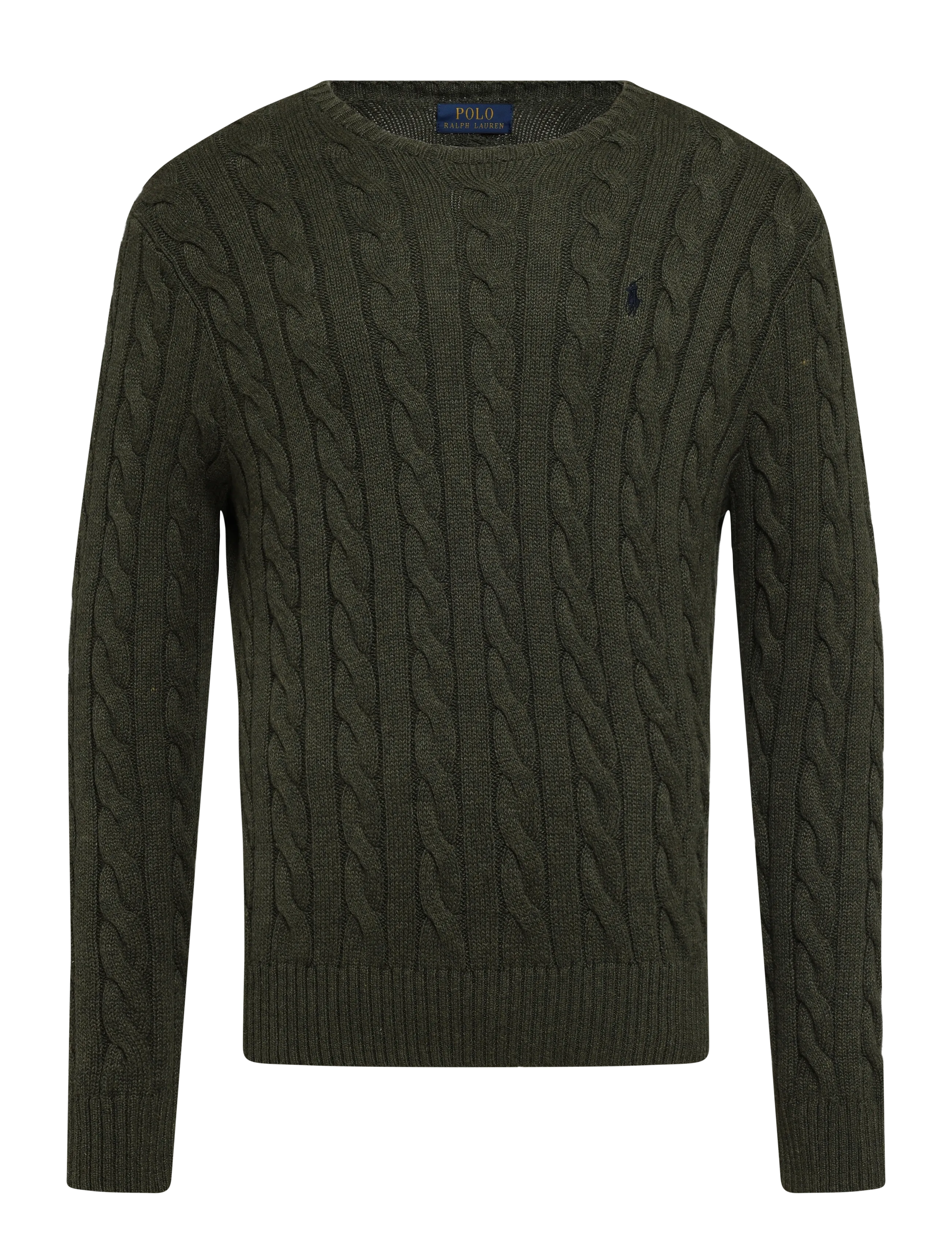 Polo Ralph Lauren Cable-Knit Cotton Sweater - Strik - OLIVE SHRUB HEATH / khaki/green