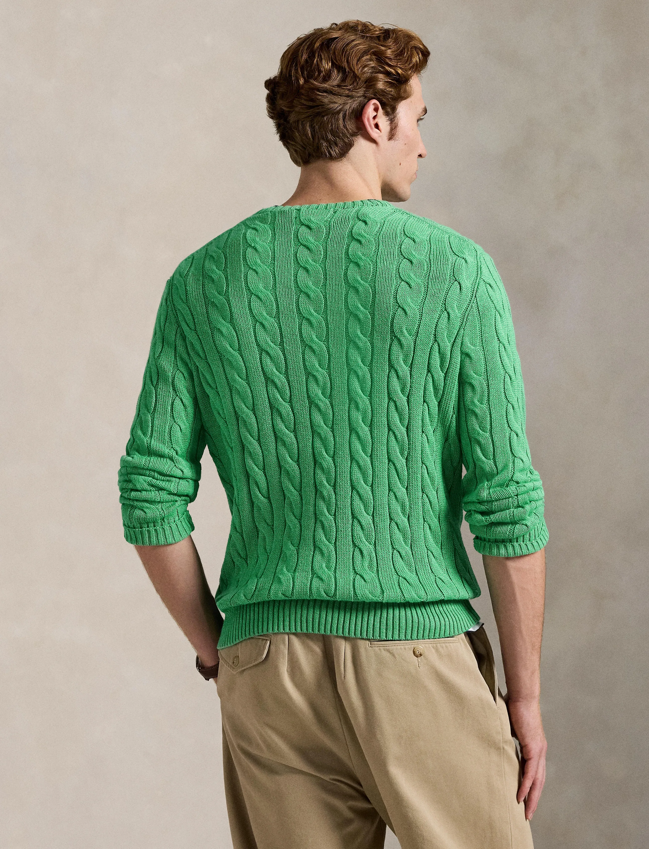 Polo Ralph Lauren - 5/1 ROVING COTTON-LSL-PLO - rundhals - palm green heathe - 2