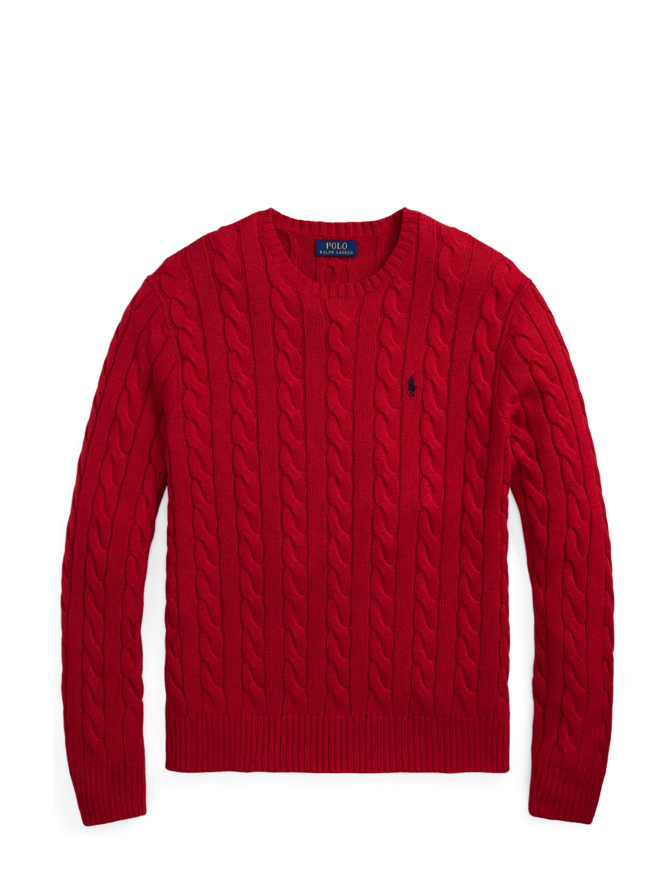 Polo Ralph Lauren Cable-Knit Cotton Sweater - Strickmode - PARK AVENUE RED / red