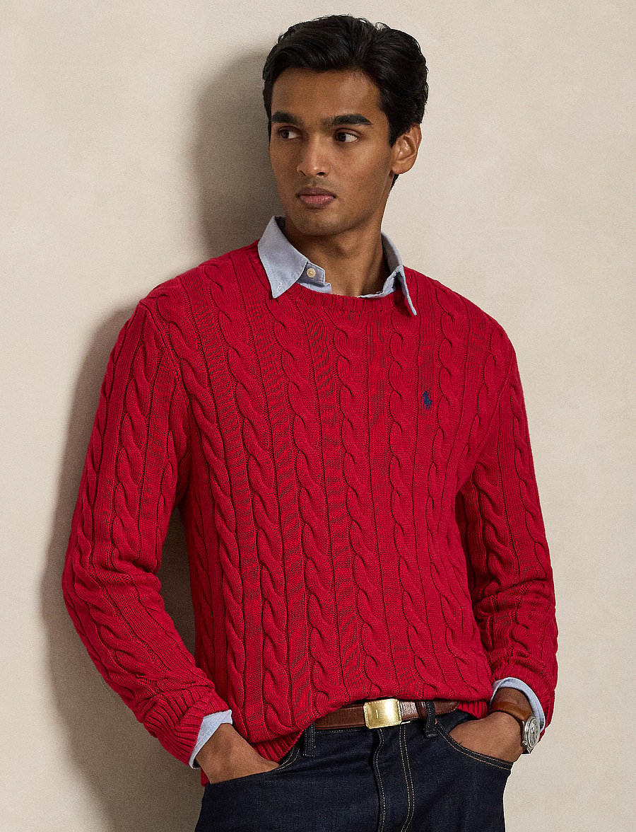 Polo Ralph Lauren - 5/1 ROVING COTTON-LSL-PLO - knitted round necks - park avenue red - 0
