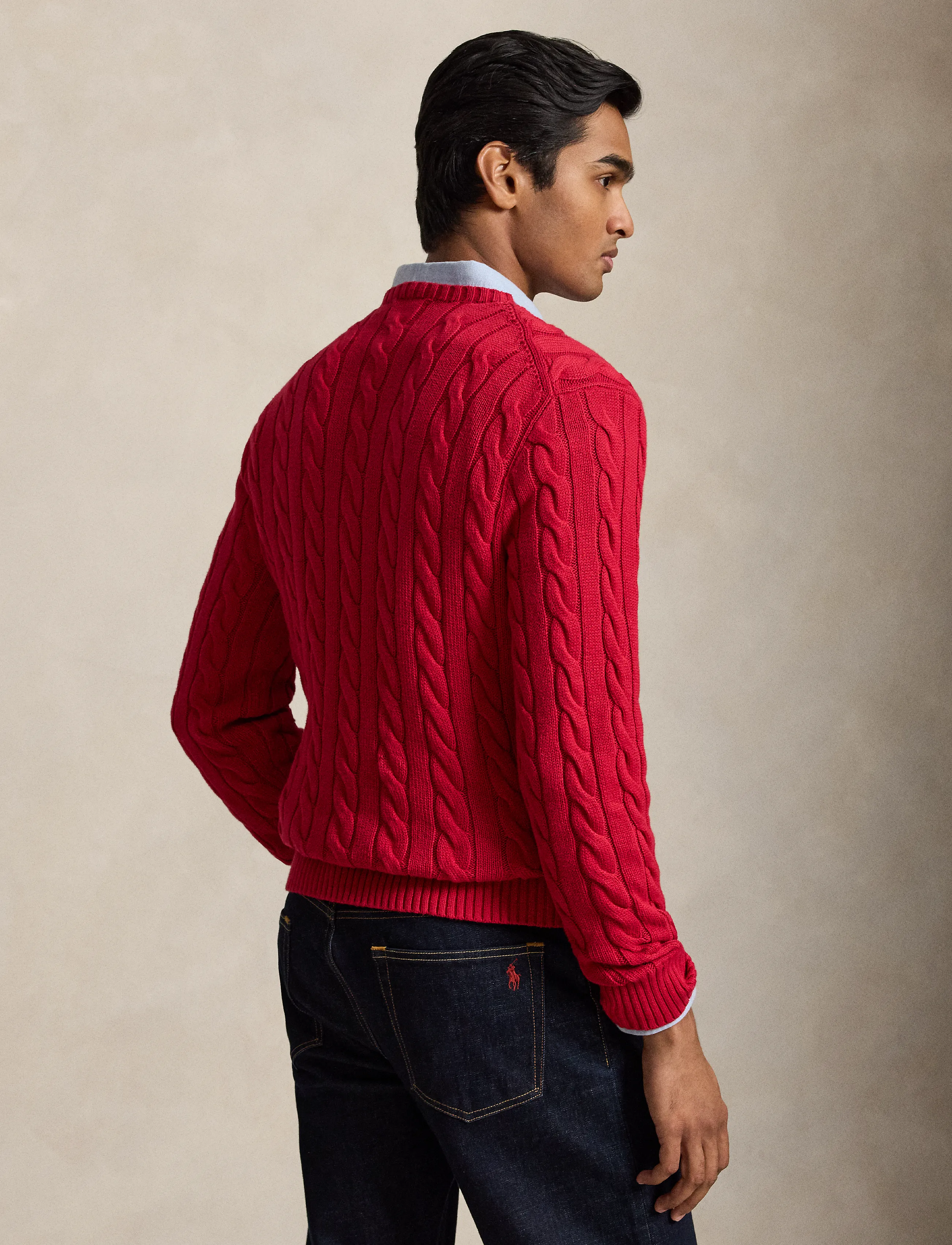 Polo Ralph Lauren - Cable-Knit Cotton Sweater - rundhals - park avenue red - 3