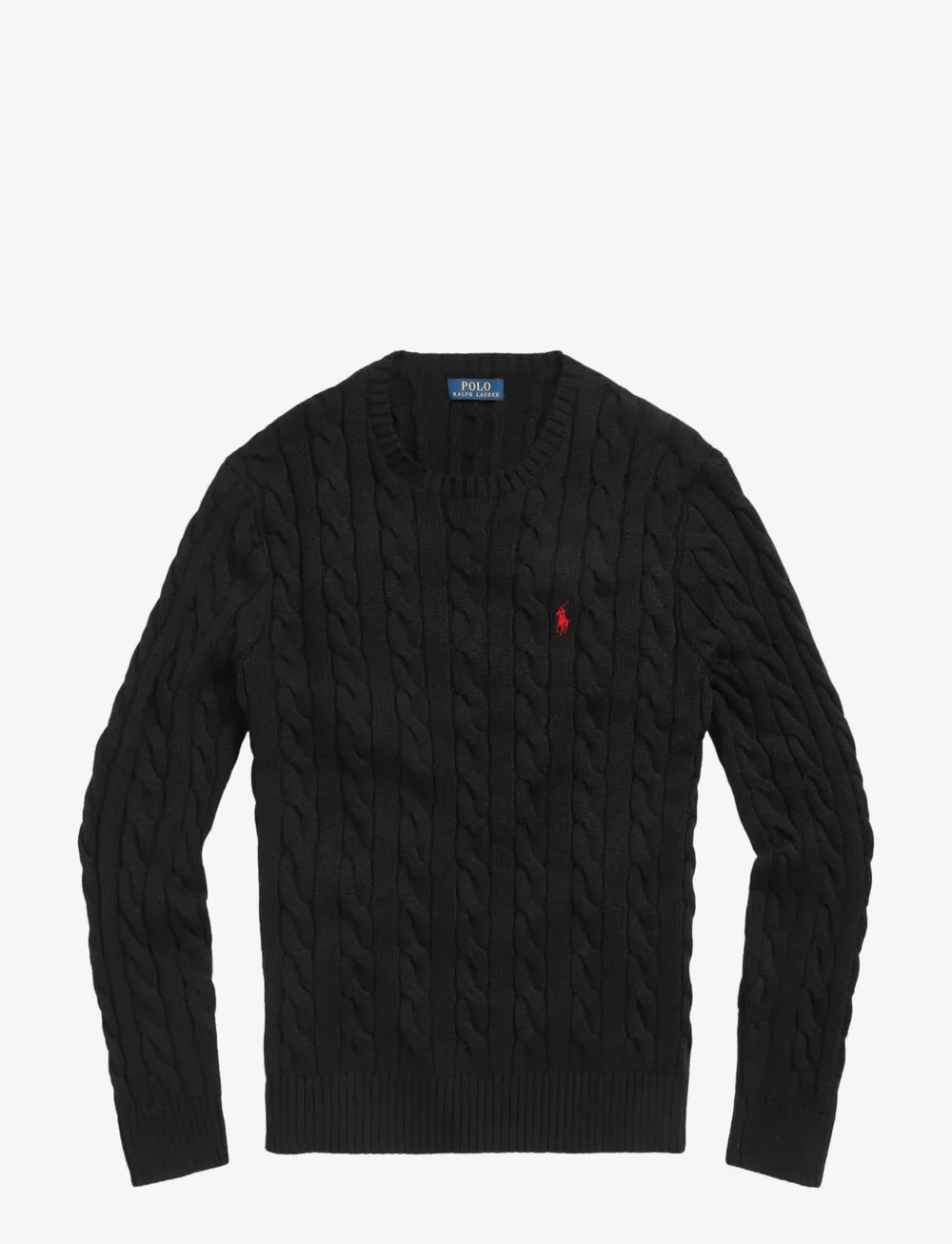 Polo Ralph Lauren - 5/1 ROVING COTTON-LSL-PLO - Ümmarguse kaelusega kudumid - polo black - 1