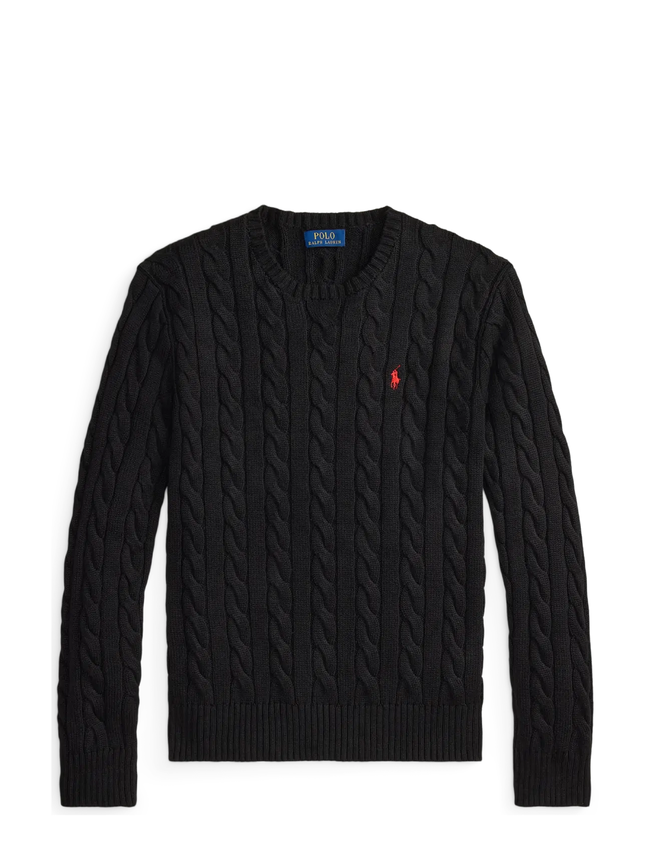 Polo Ralph Lauren - Cable-Knit Cotton Sweater - rundhalsad - polo black - 1