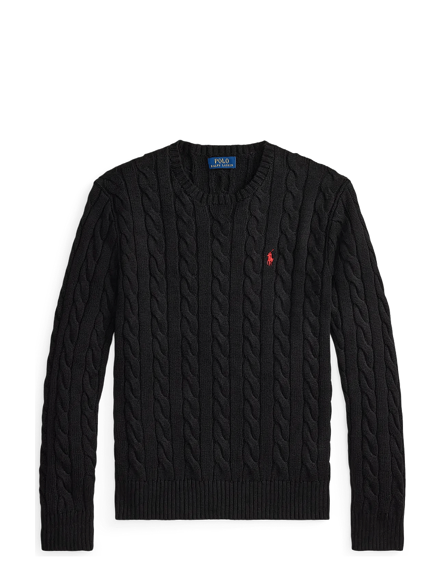 Polo Ralph Lauren - Cable-Knit Cotton Sweater - rundhals - polo black - 1