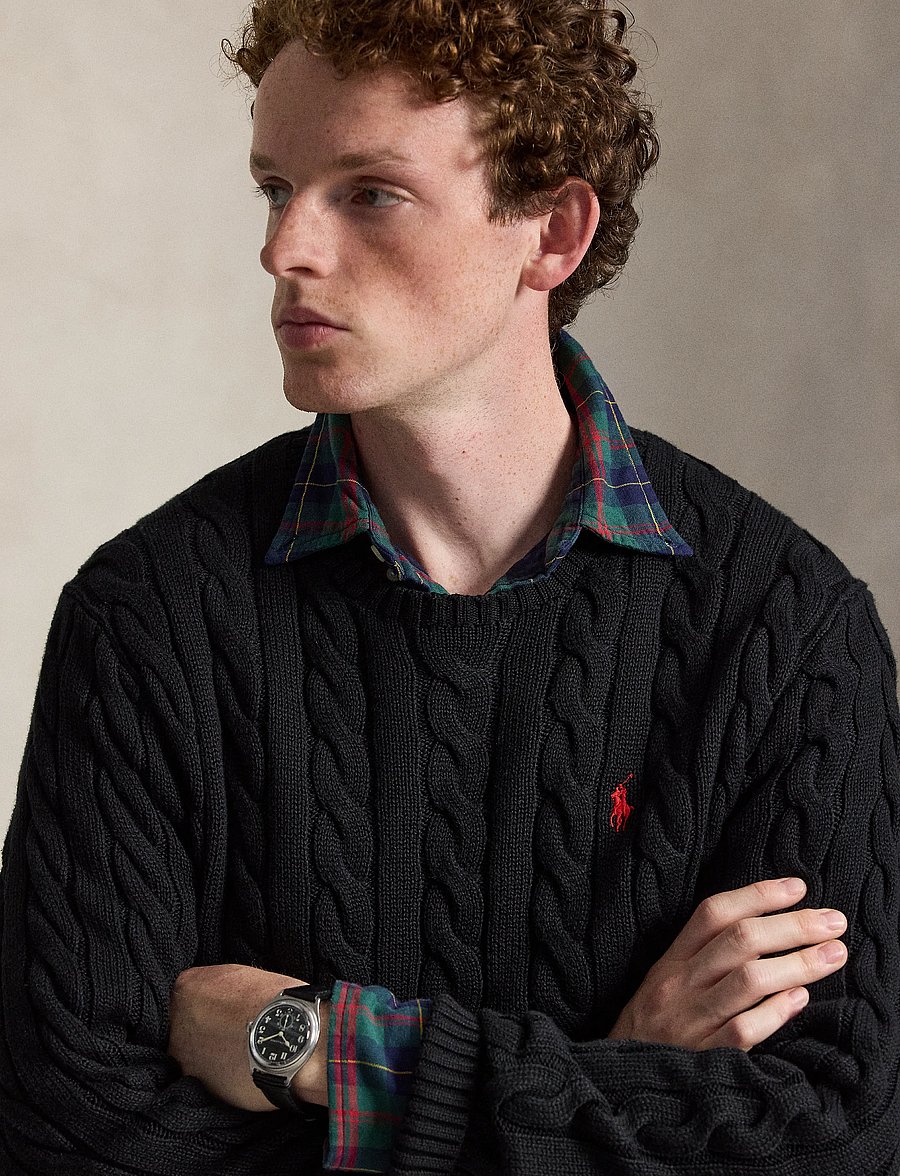 Polo Ralph Lauren - Cable-Knit Cotton Sweater - rundhals - polo black - 3