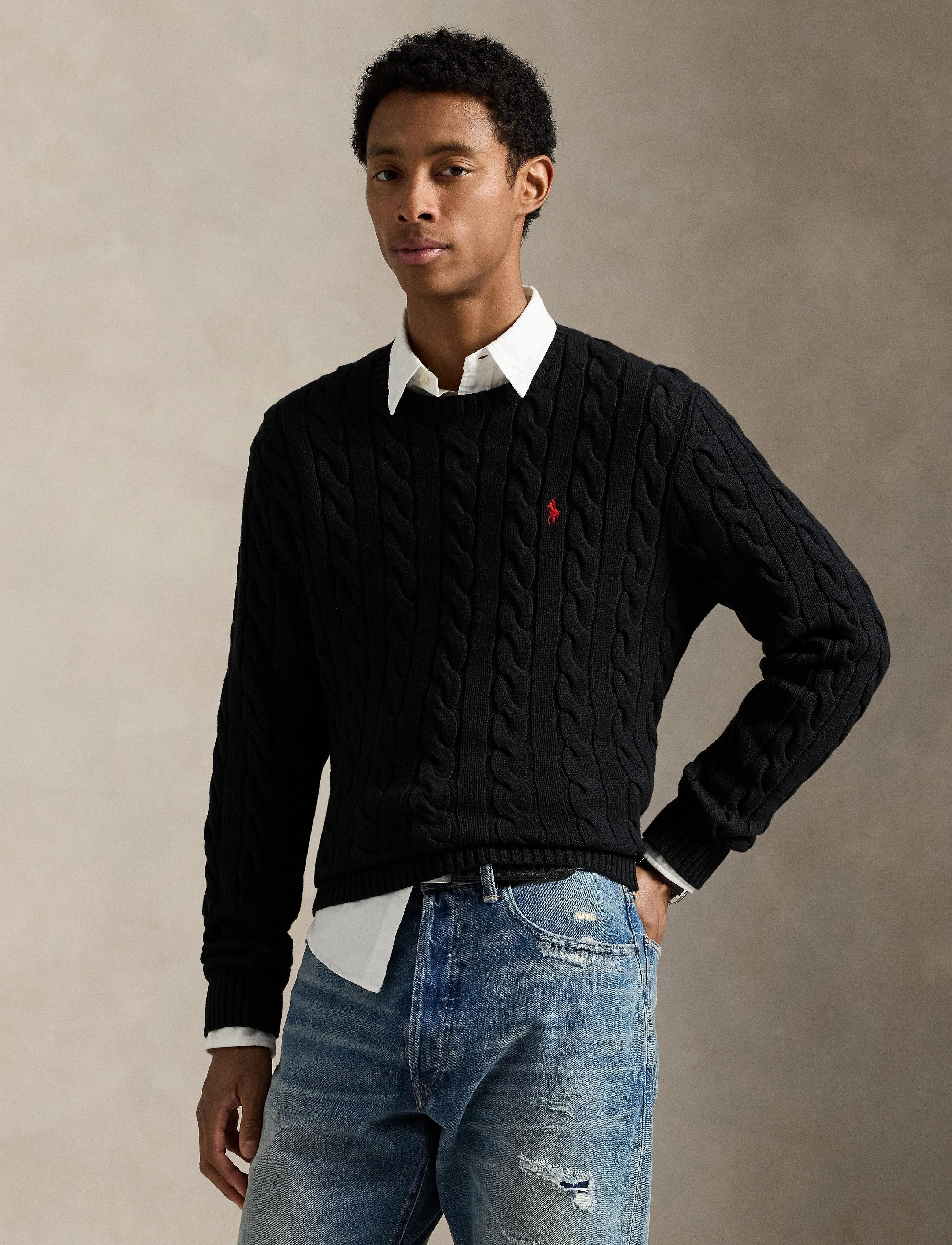 Polo Ralph Lauren - 5/1 ROVING COTTON-LSL-PLO - rund hals - polo black - 3