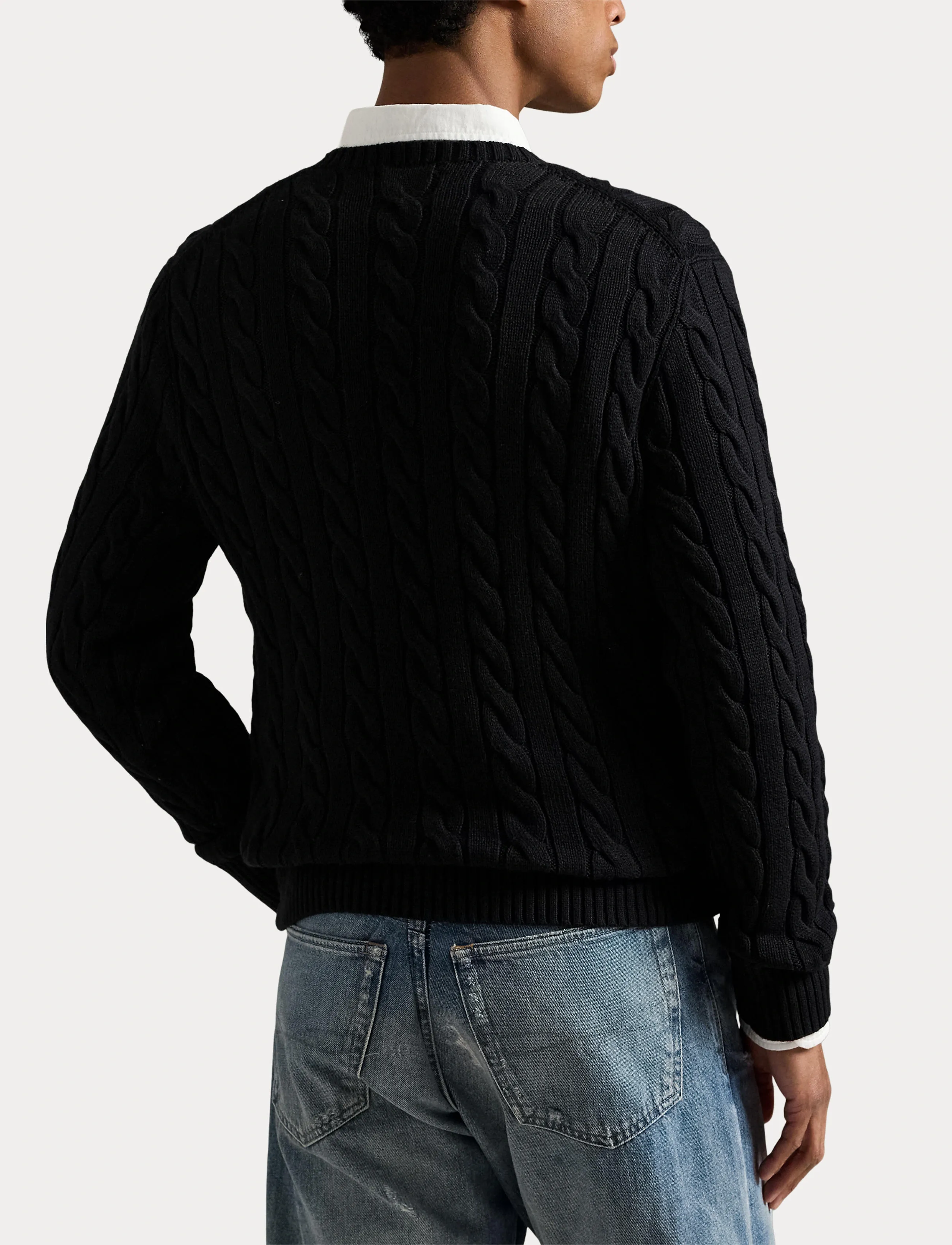 Polo Ralph Lauren Cable-Knit Cotton Sweater - Meestele - POLO BLACK / black