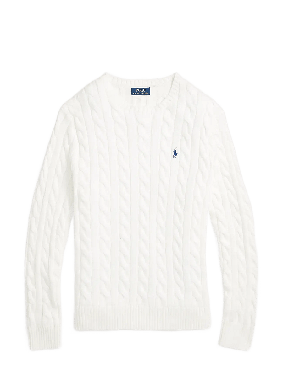 Polo Ralph Lauren - 5/1 ROVING COTTON-LSL-PLO - knitted round necks - white - 1