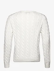 Polo Ralph Lauren - Cable-Knit Cotton Sweater - okrągły dekolt - white - 2