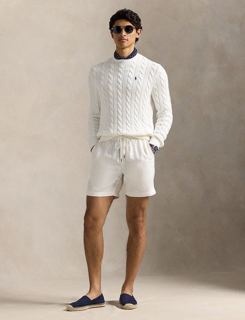 Polo Ralph Lauren - Cable-Knit Cotton Sweater - rundhalsad - white - 0