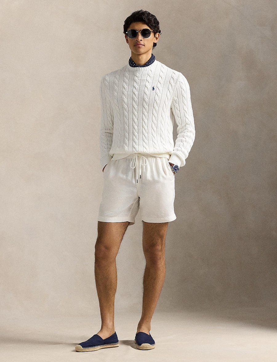 Polo Ralph Lauren - 5/1 ROVING COTTON-LSL-PLO - knitted round necks - white - 0
