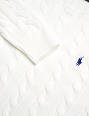 Polo Ralph Lauren - Cable-Knit Cotton Sweater - okrągły dekolt - white - 3