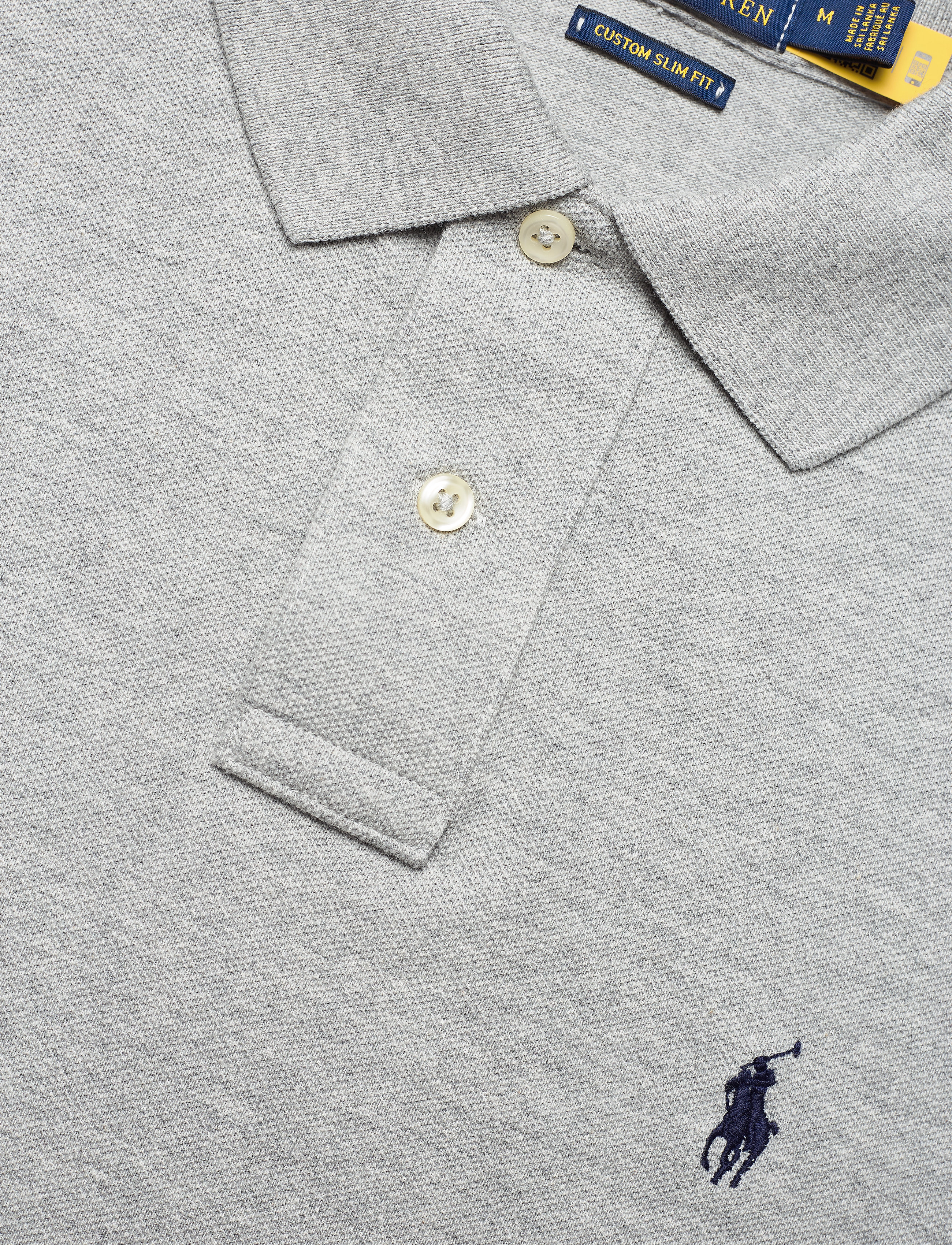 Polo Ralph Lauren - The Iconic Custom Slim Fit Mesh Polo - kortærmede poloer - andover heather/c - 3