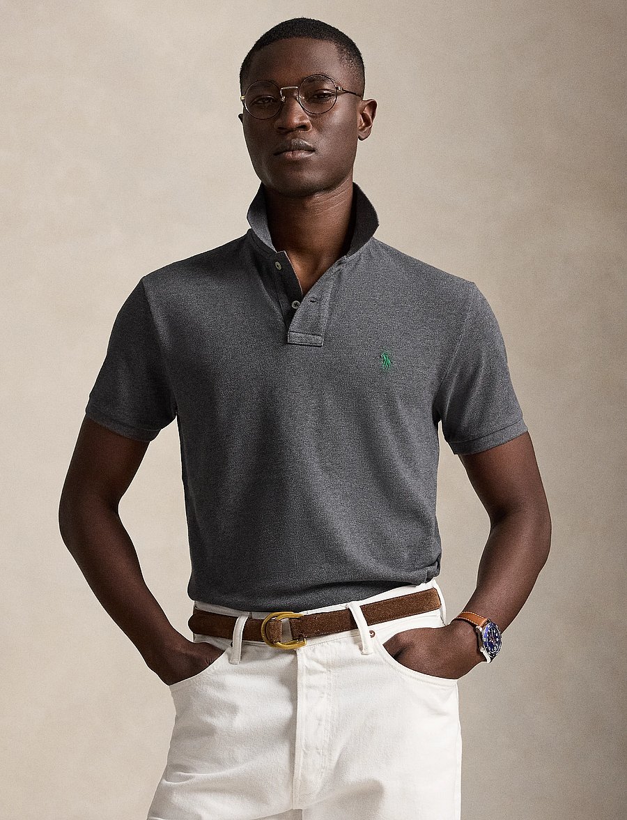 Polo Ralph Lauren - BASIC MESH-SSL-KNT - kurzärmelig - barclay heather/c - 1