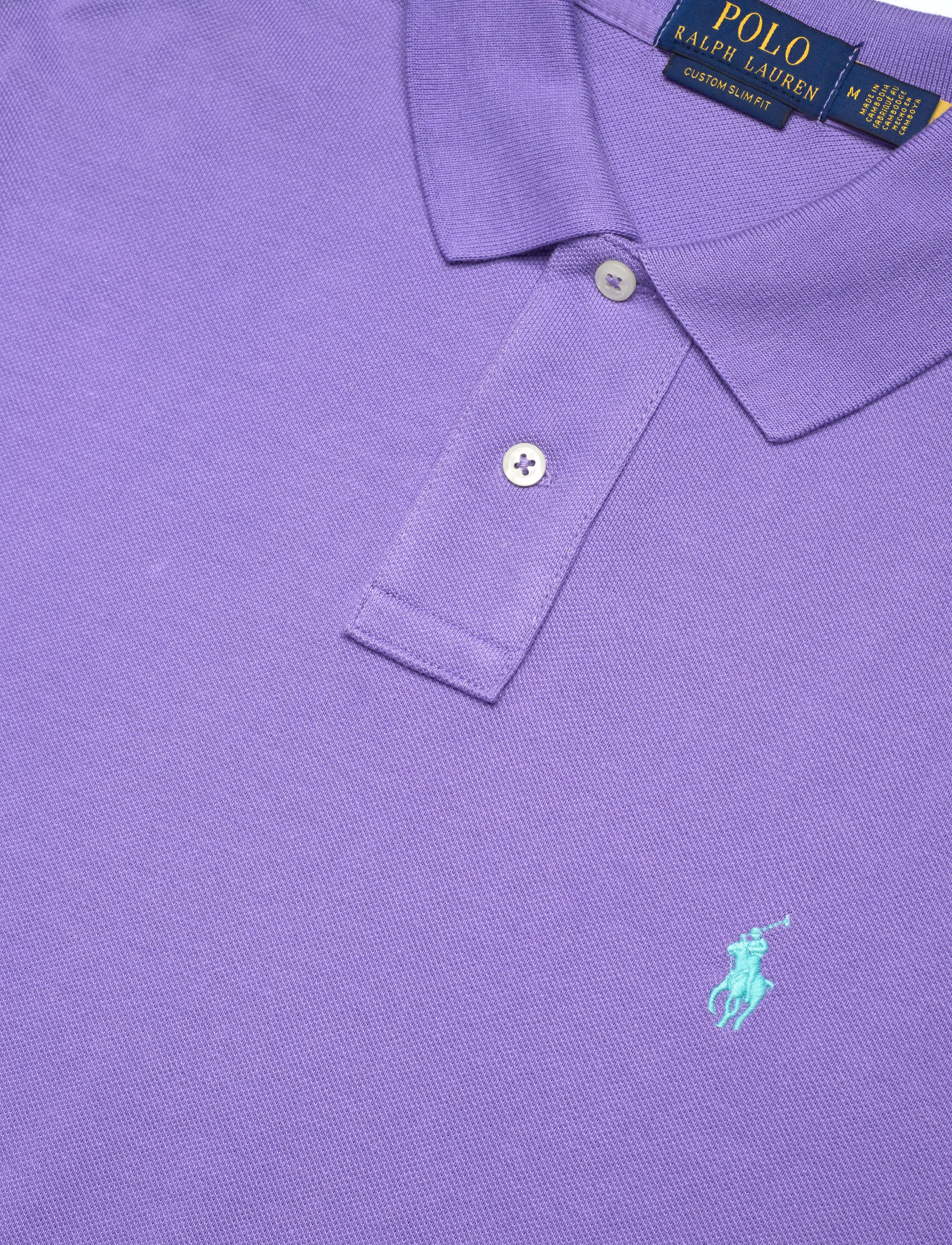 Polo Ralph Lauren - The Iconic Custom Slim Fit Mesh Polo - kortærmede poloer - cactus purple/c61 - 2