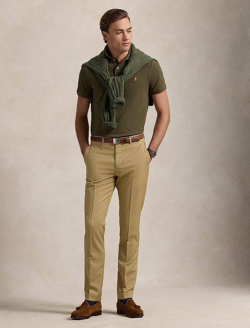 Polo Ralph Lauren - BASIC MESH-SSL-KNT - kortærmede poloer - canopy olive/c222 - 0